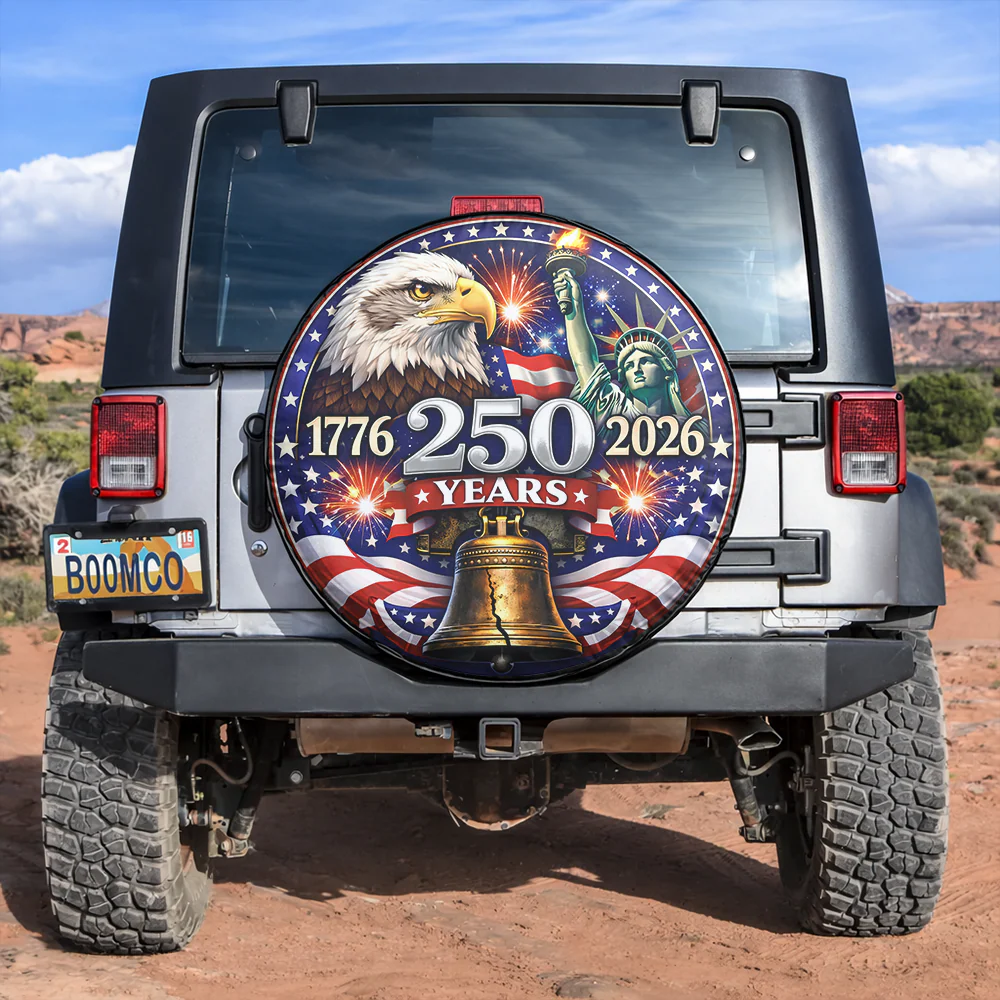 250 Years 1776-2026 Tire Cover Patriotic Decor Gift for Family HA75 921082 - Image 3