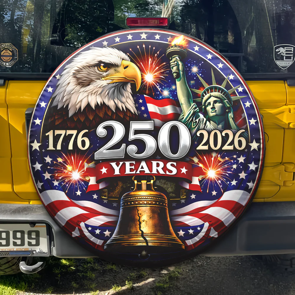 250 Years 1776-2026 Tire Cover Patriotic Decor Gift for Family HA75 921082 - Image 4