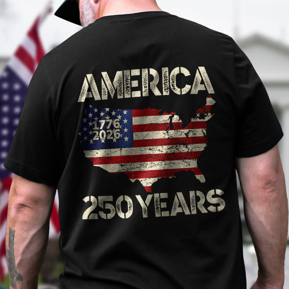 250 Years America Anniversary 250th Independence Day Back Side Dark Shirt HA75 897352 - Image 2