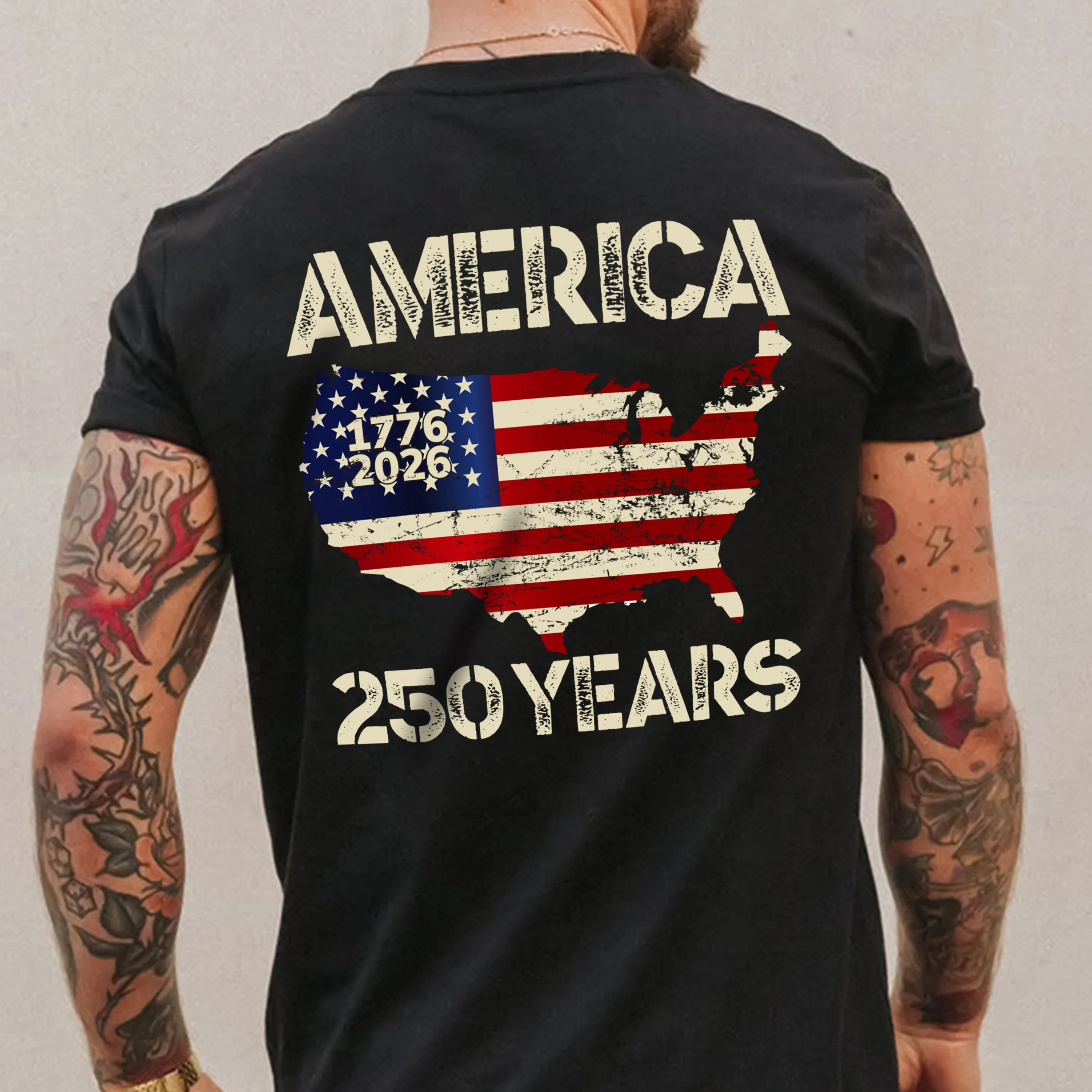 250 Years America Anniversary 250th Independence Day Back Side Dark Shirt HA75 897352 - Image 5