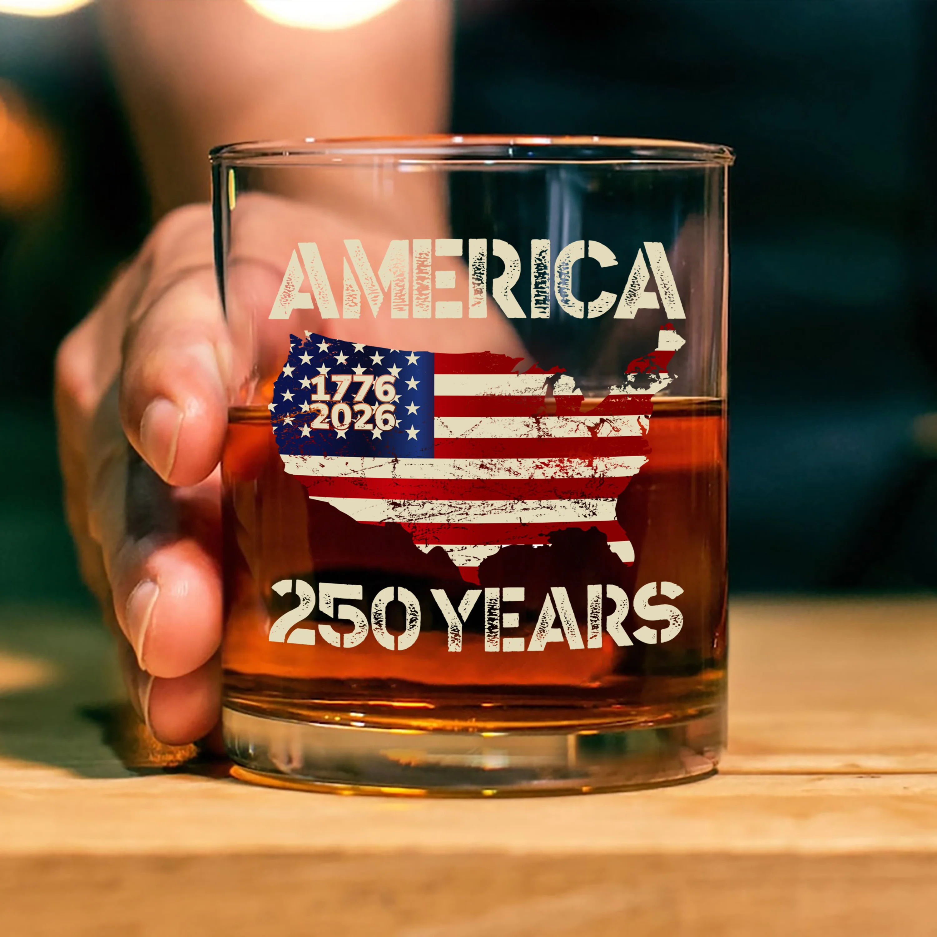 250 Years America Anniversary 250th Independence Day Whiskey Glass HA75 897356 - Image 5
