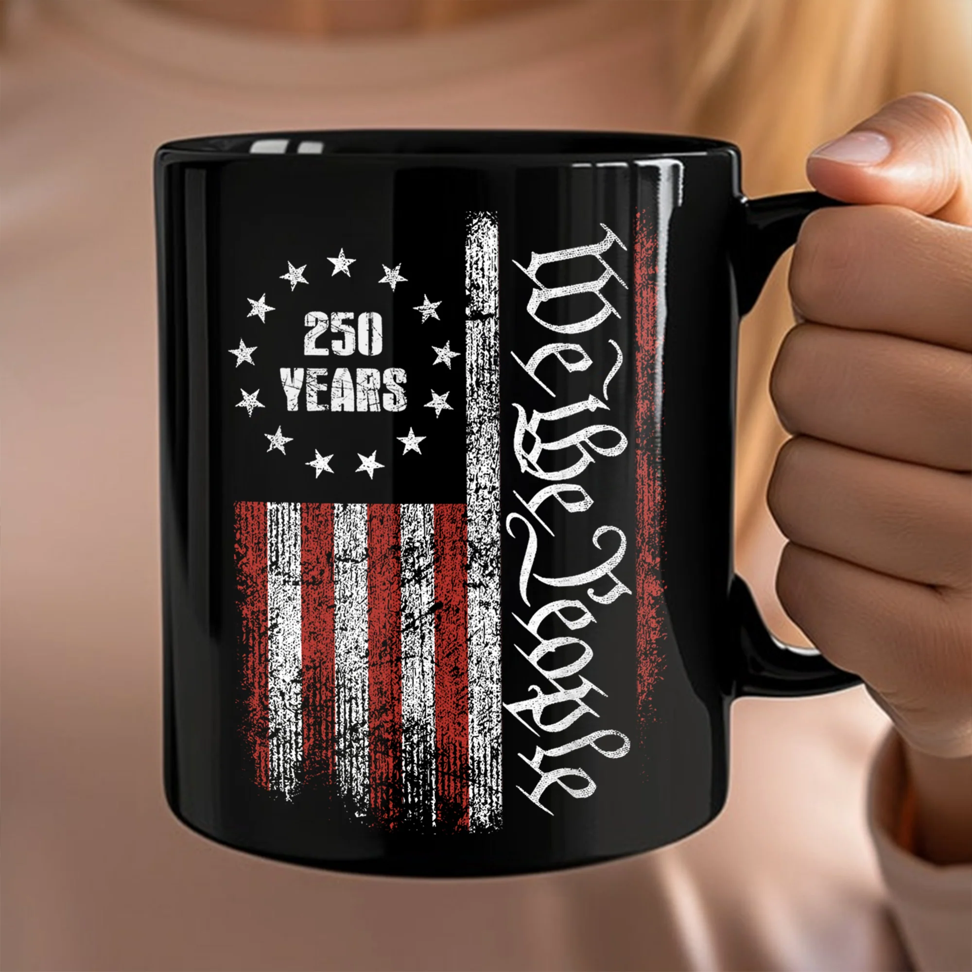 250 Years America Independence We The People US Black Mug HA75 897394 - Image 5