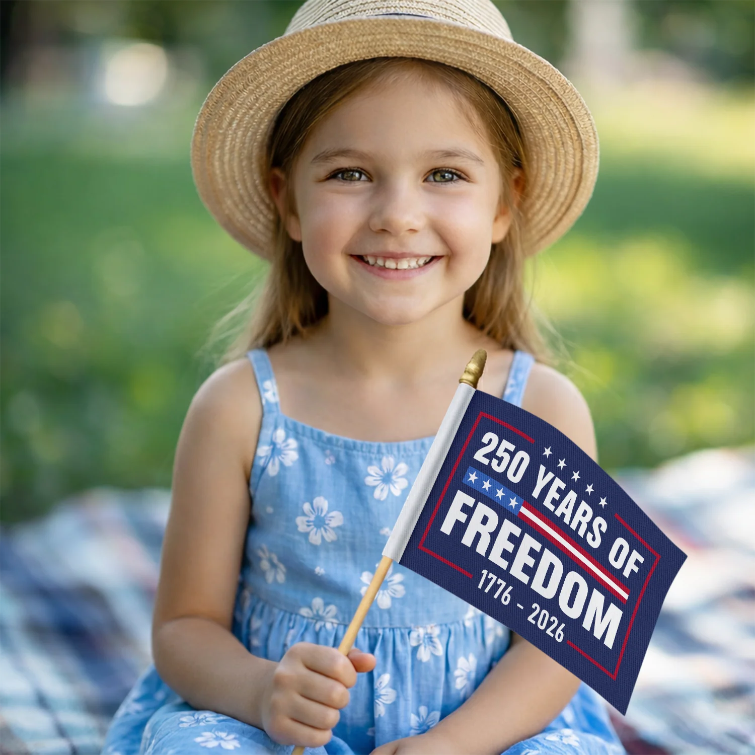 250 Years Of Freedom 1776-2026 4th Of July Handheld Flag HA75 898858 - Image 2