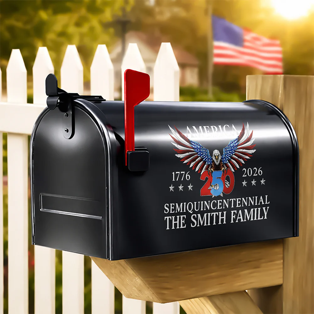 250 Years of Freedom Patriotic Eagle Personalized Mailbox Decal HA75 898990 - Image 5