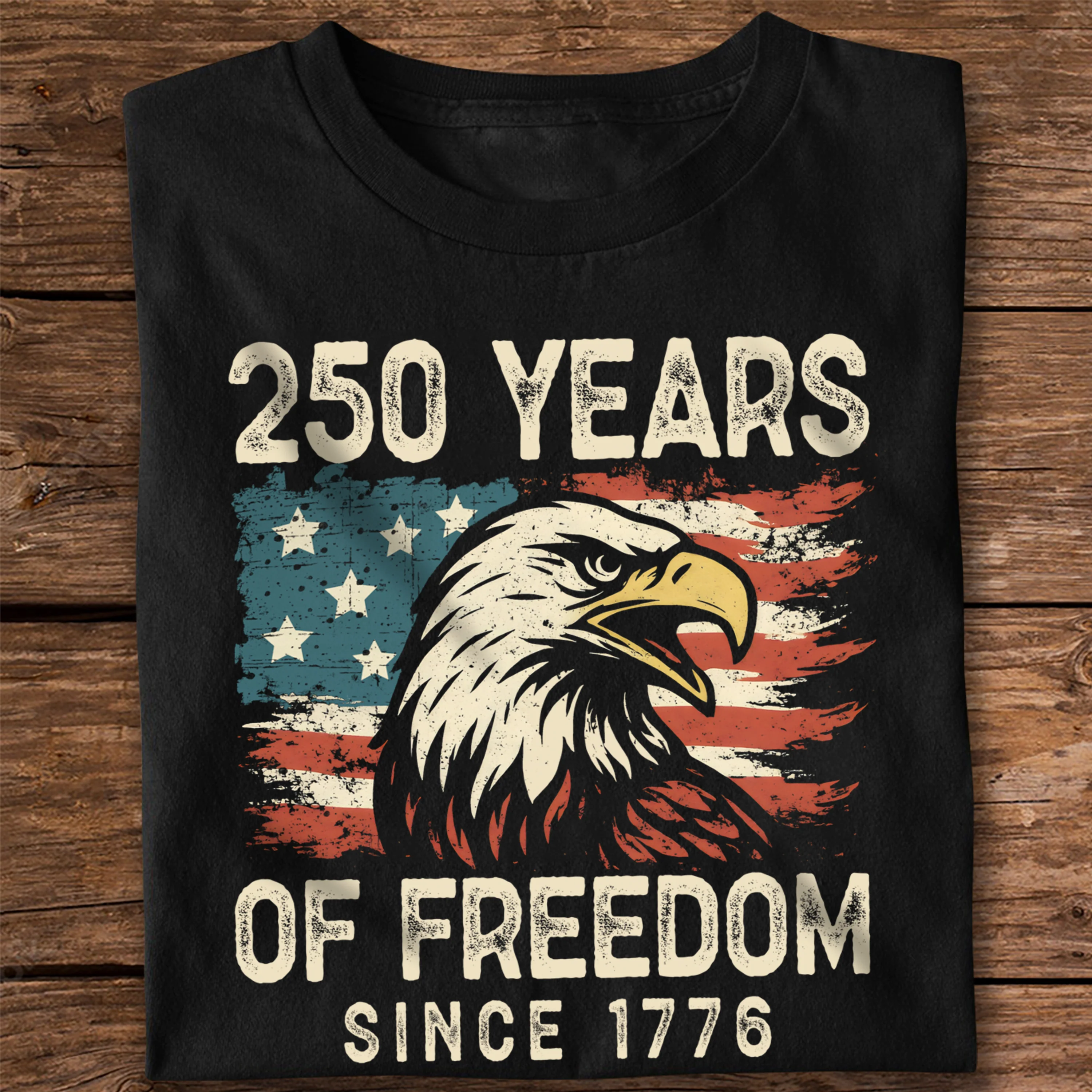 250 Years Of Freedom Since 1776 USA Bald Eagle America Flag Dark Shirt HA75 897366 - Image 8