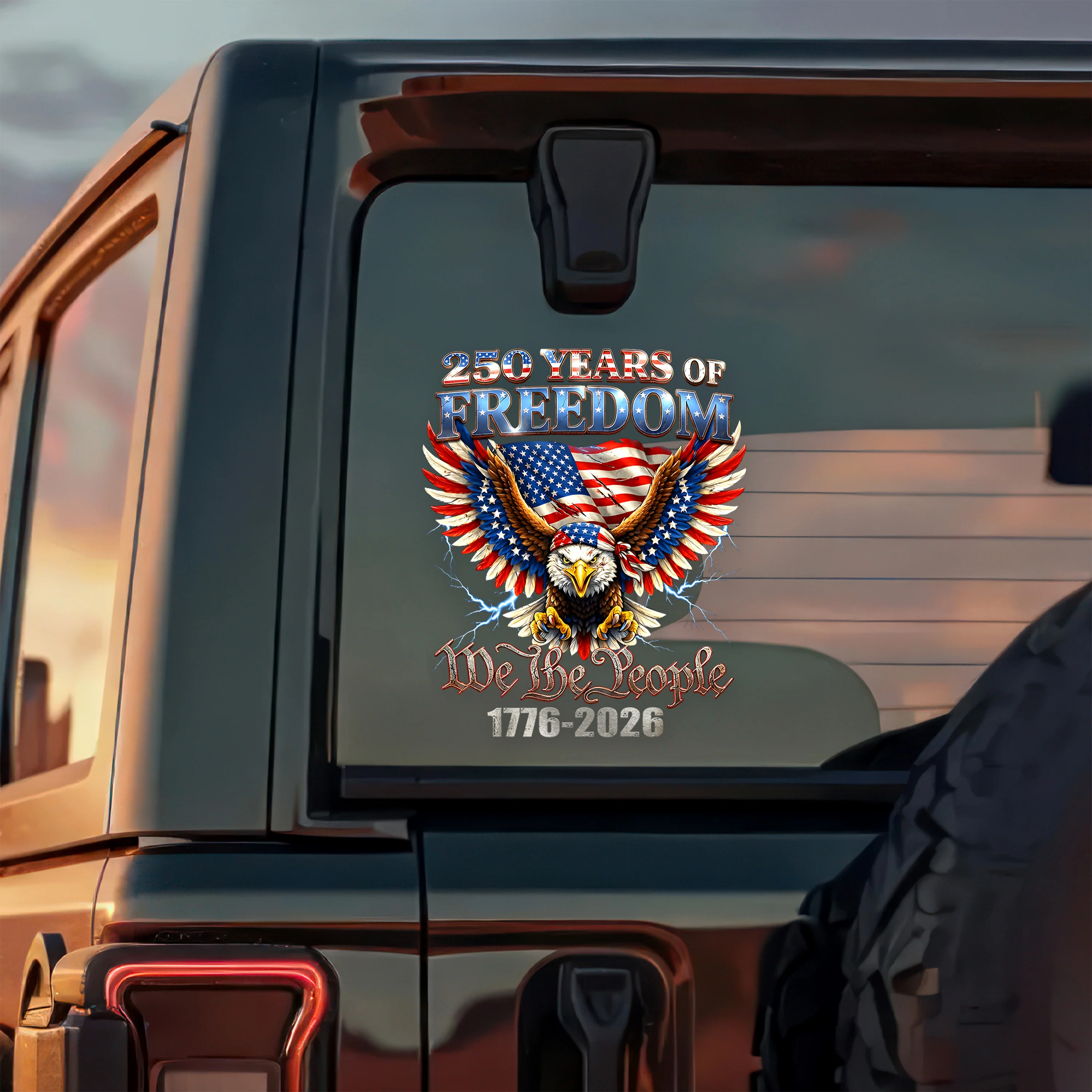 250 Years Of Freedom We The People 1776-2026 Car Window Decal Sticker HA75 920170 - Image 4