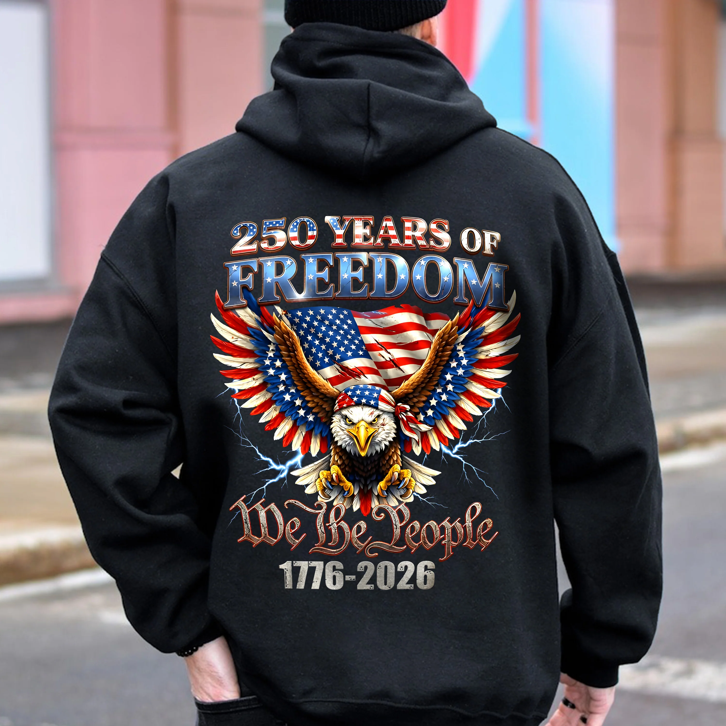 250 Years Of Freedom We The People 1776-2026 Eagle Patriotic Back Shirt HA75 920194 - Image 4