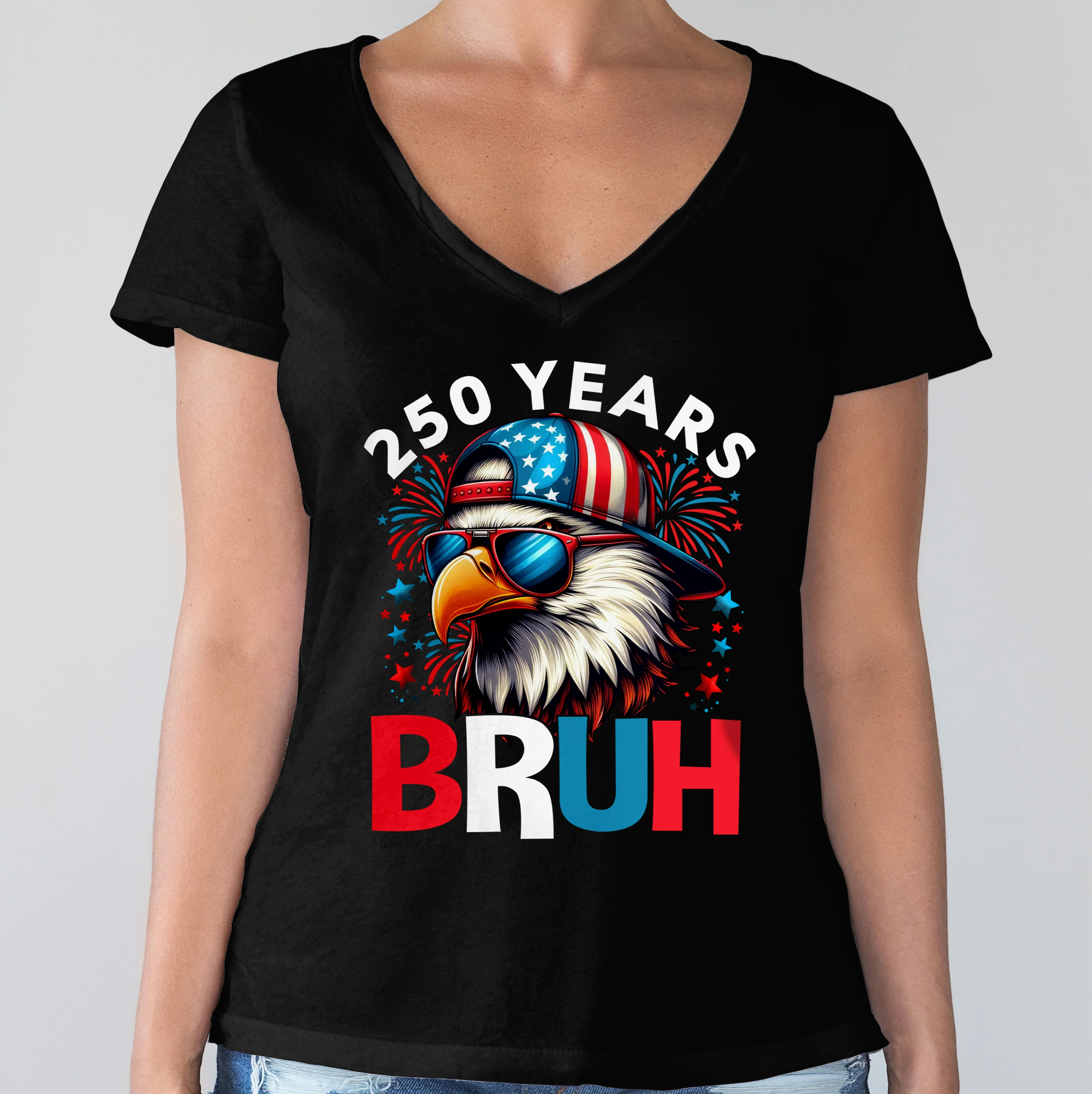250 Years USA Bruh 250th Birthday 1776-2026 Eagle Flag Dark Shirt HA75 897318 - Image 5