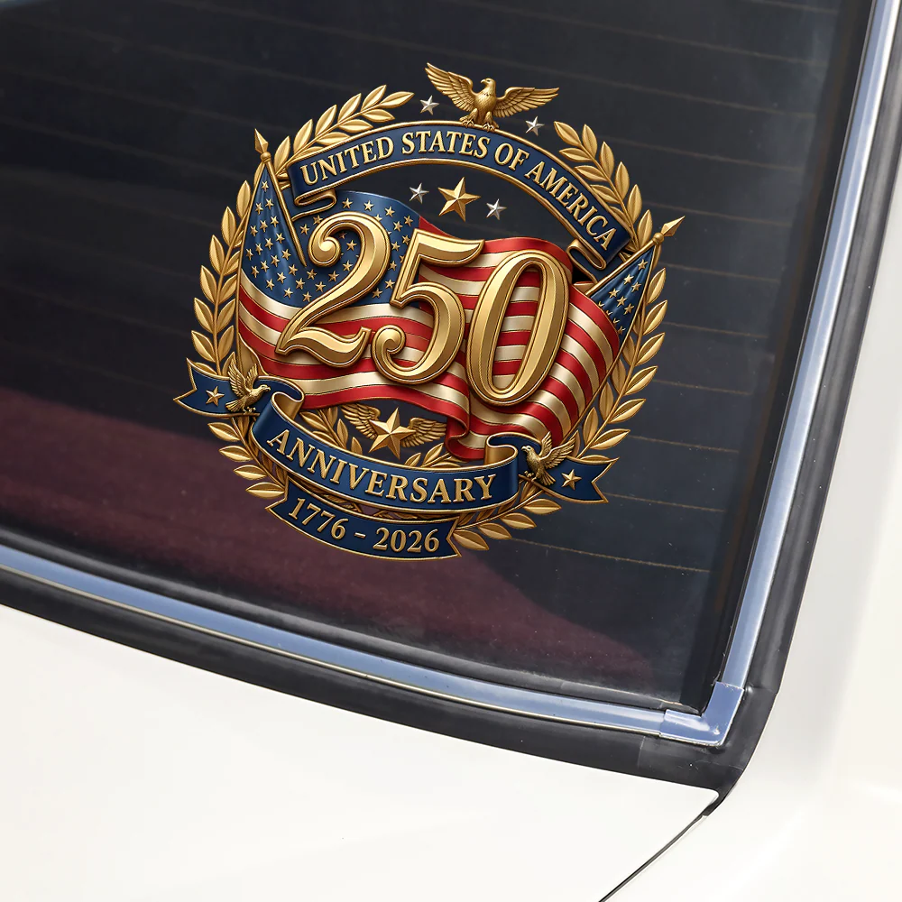 250th Anniversary USA Patriotic Semiquincentennial Car Window Decal Sticker HA75 920666 - Image 2