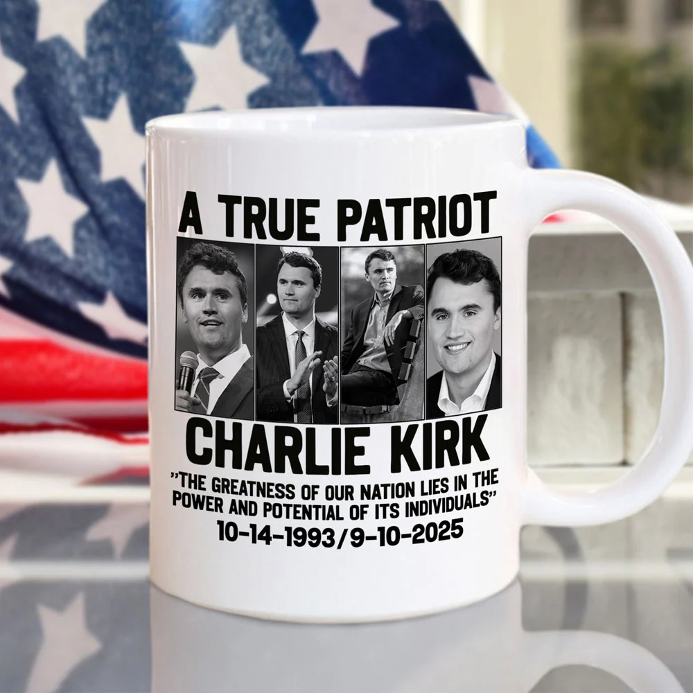A True Patriot Charlie Kirk - Prayers Up for Charlie White Mug HA75 64494 - Image 2