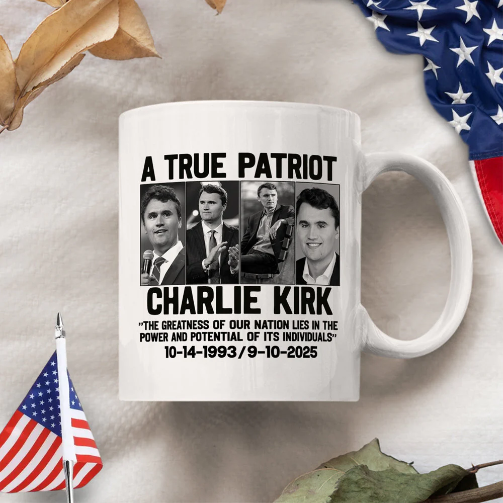 A True Patriot Charlie Kirk - Prayers Up for Charlie White Mug HA75 64494 - Image 6
