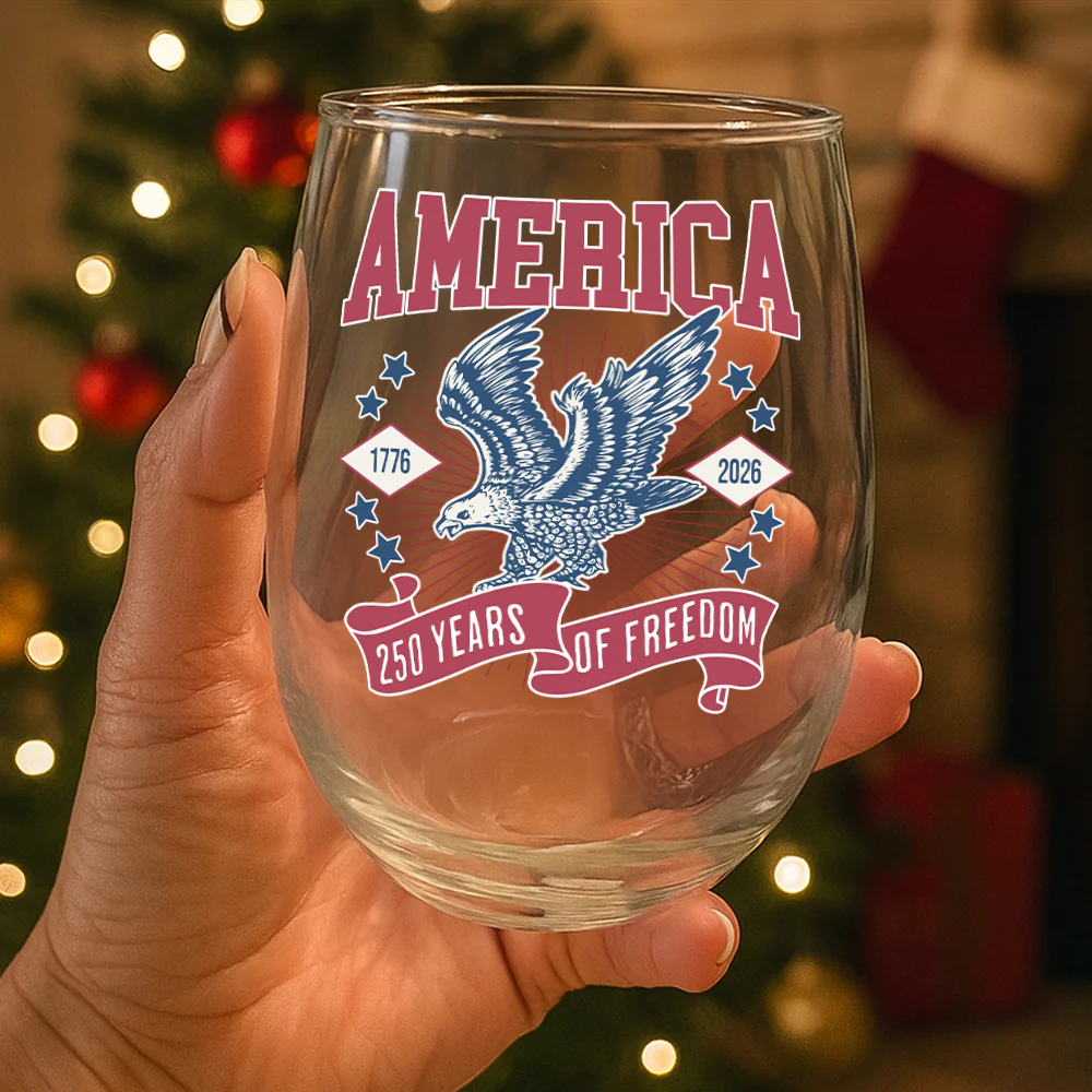 America 1776 - 2026 250 Years Of Freedom Wine Glass HA75 897024 - Image 3