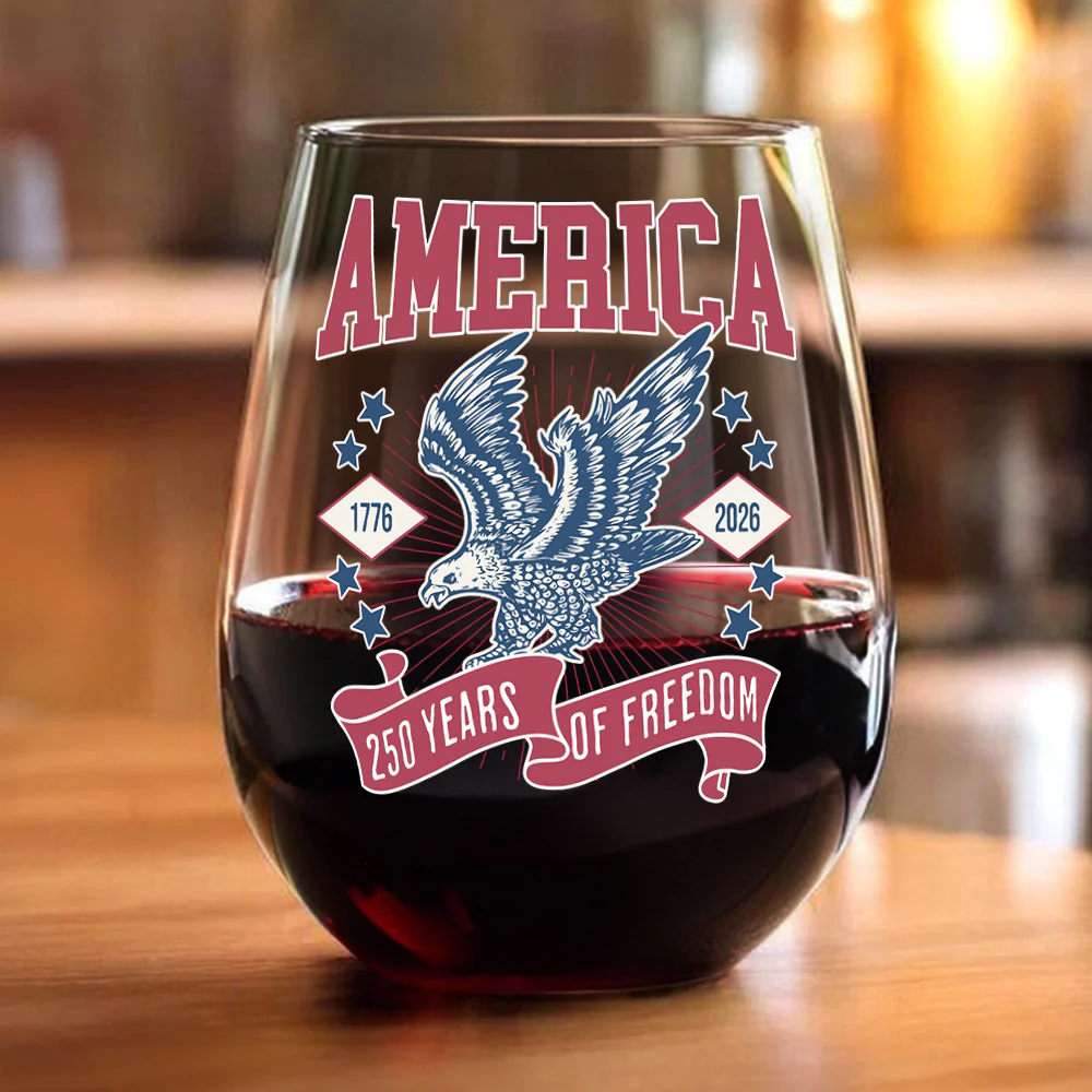 America 1776 - 2026 250 Years Of Freedom Wine Glass HA75 897024 - Image 5