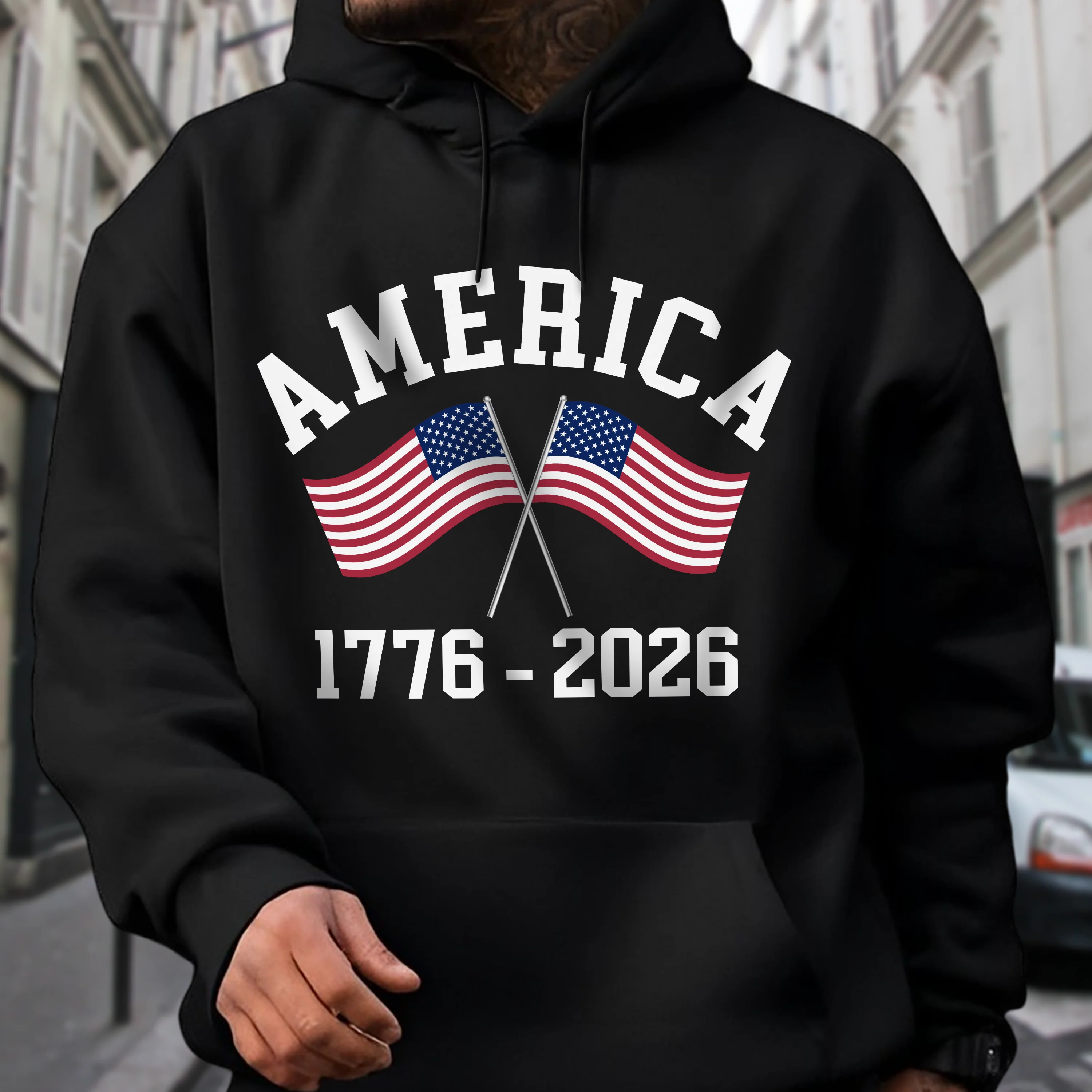 America 1776 - 2026 US Flag Dark Shirt HA75 892856 - Image 3