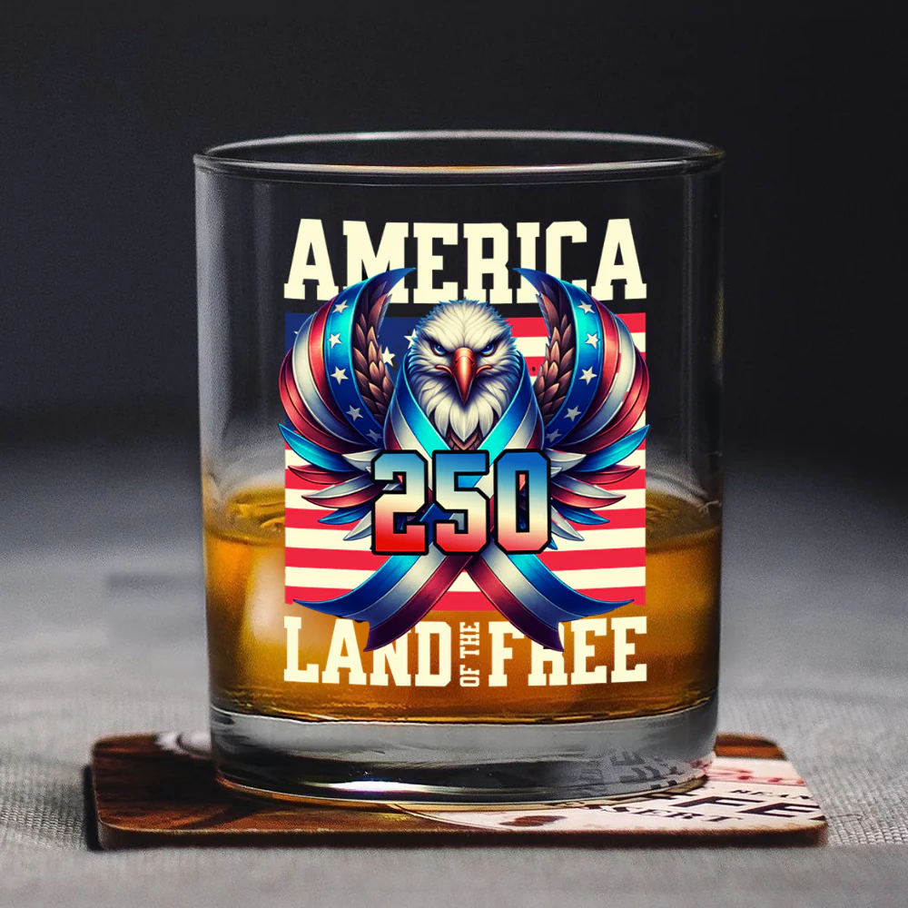 America USA Freedom Liberty Whiskey Glass HA75 897290 - Image 5