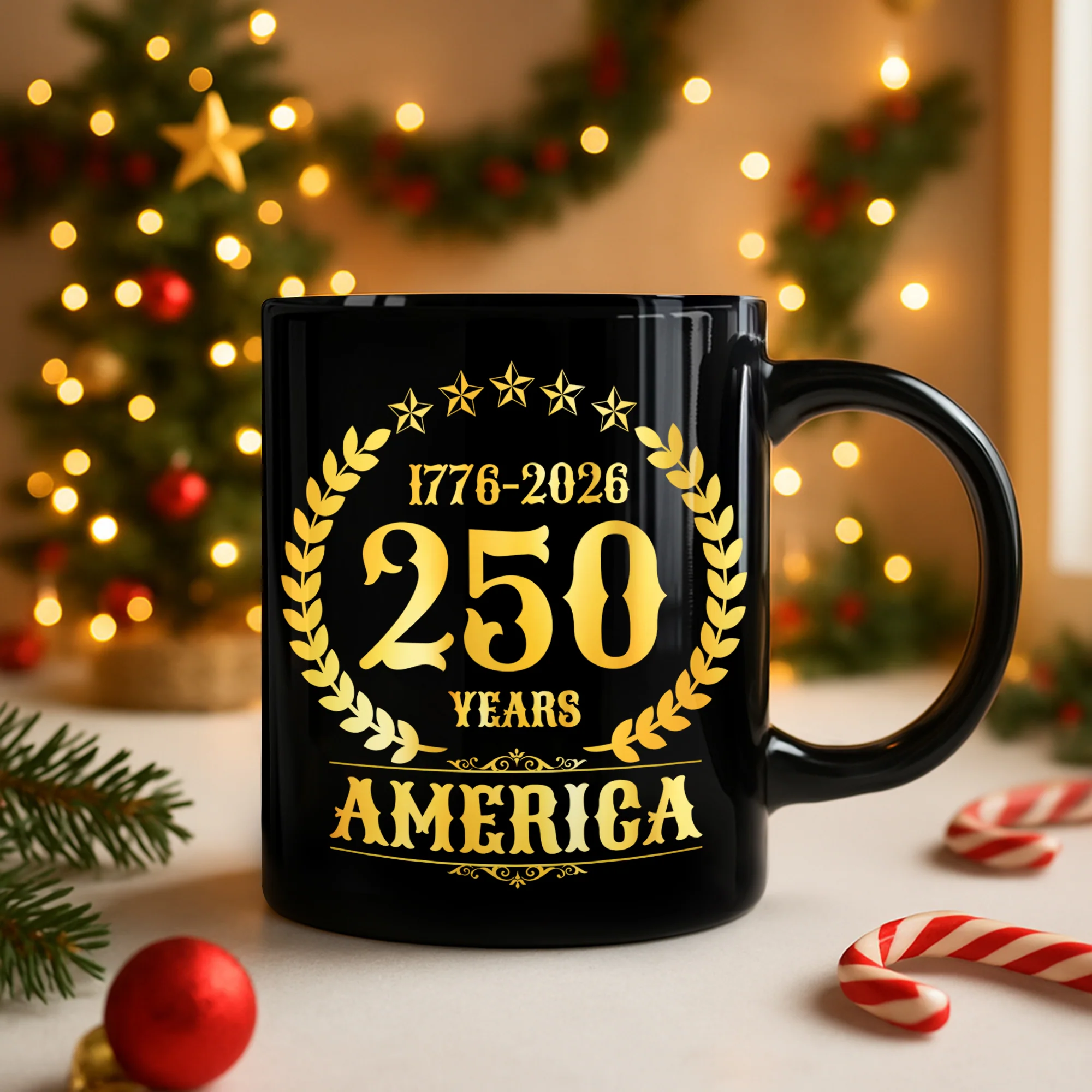 America 250 Years America 250th Anniversary Black Mug HA75 897420 - Image 3