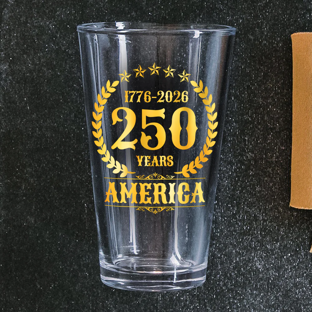 250 Years America Anniversary Print Beer Glass HA75 897426 - Image 5