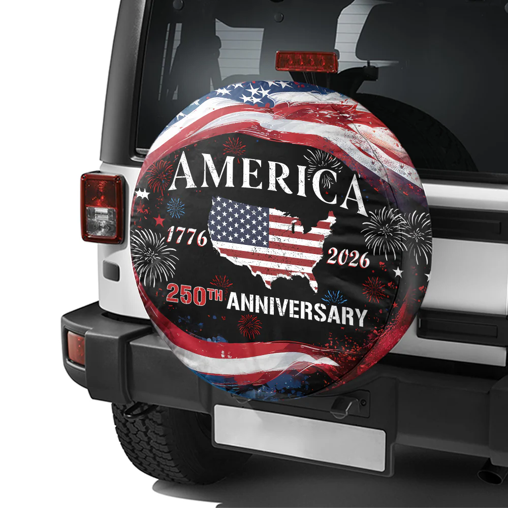 America 250th Anniversary Tire Cover Gift for Family HA75 920838 - Image 2