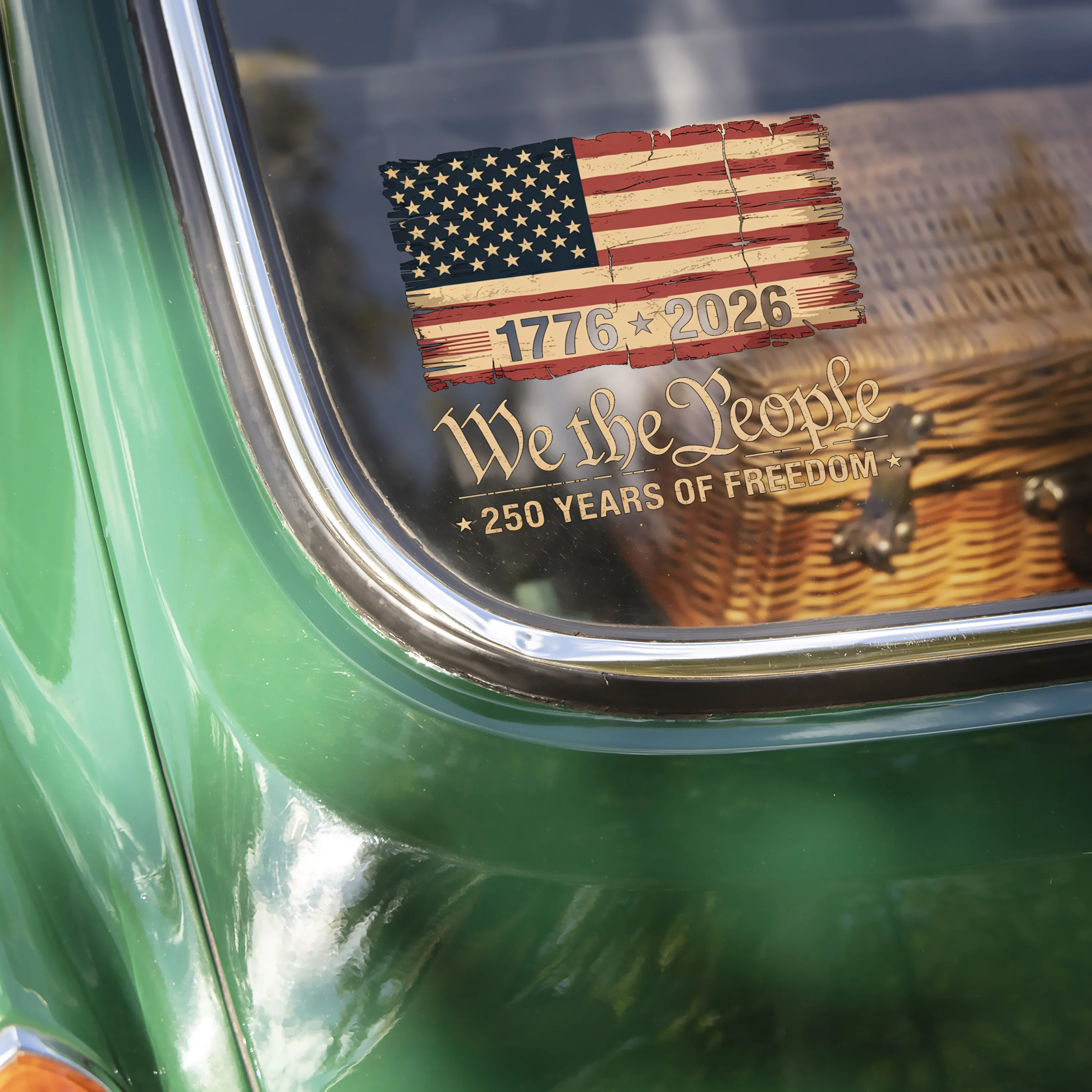 America 250th Birthday US Flag 250 Years We The People Car Window Decal Sticker HA75 898882 - Image 4