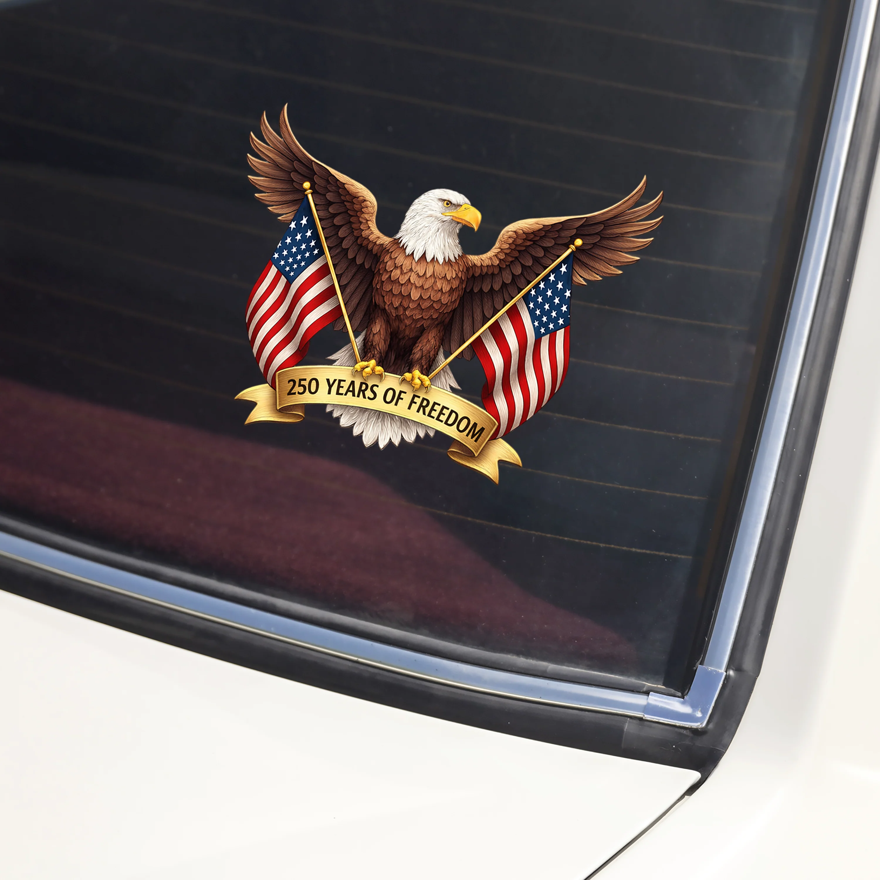 America Eagle 1776-2026 250 Years of Freedom Car Window Decal Sticker HA75 898762 - Image 2
