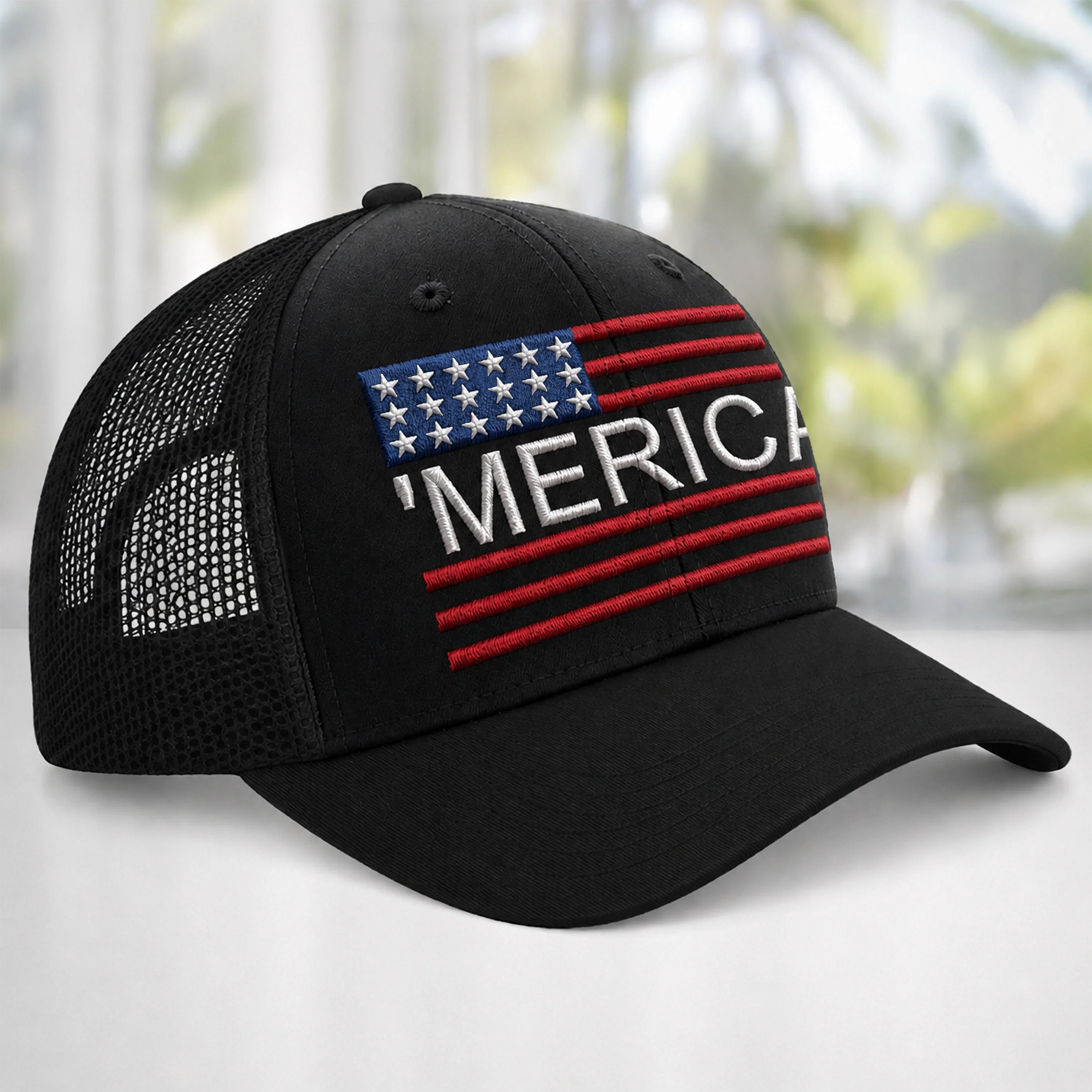 American Flag 4th of July Patriotic Trucker Hat, Patriotic USA Hat HA75 921668 - Image 3