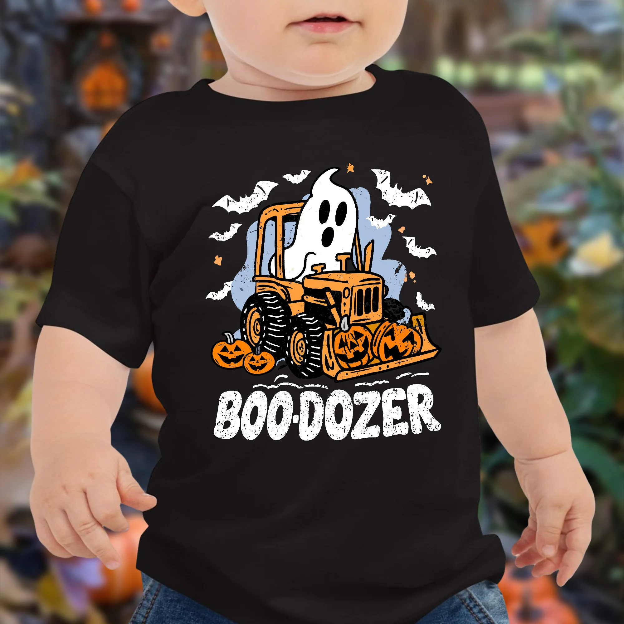 Boo-Dozer Funny Halloween Kid Shirt HA75 897538 - Image 3