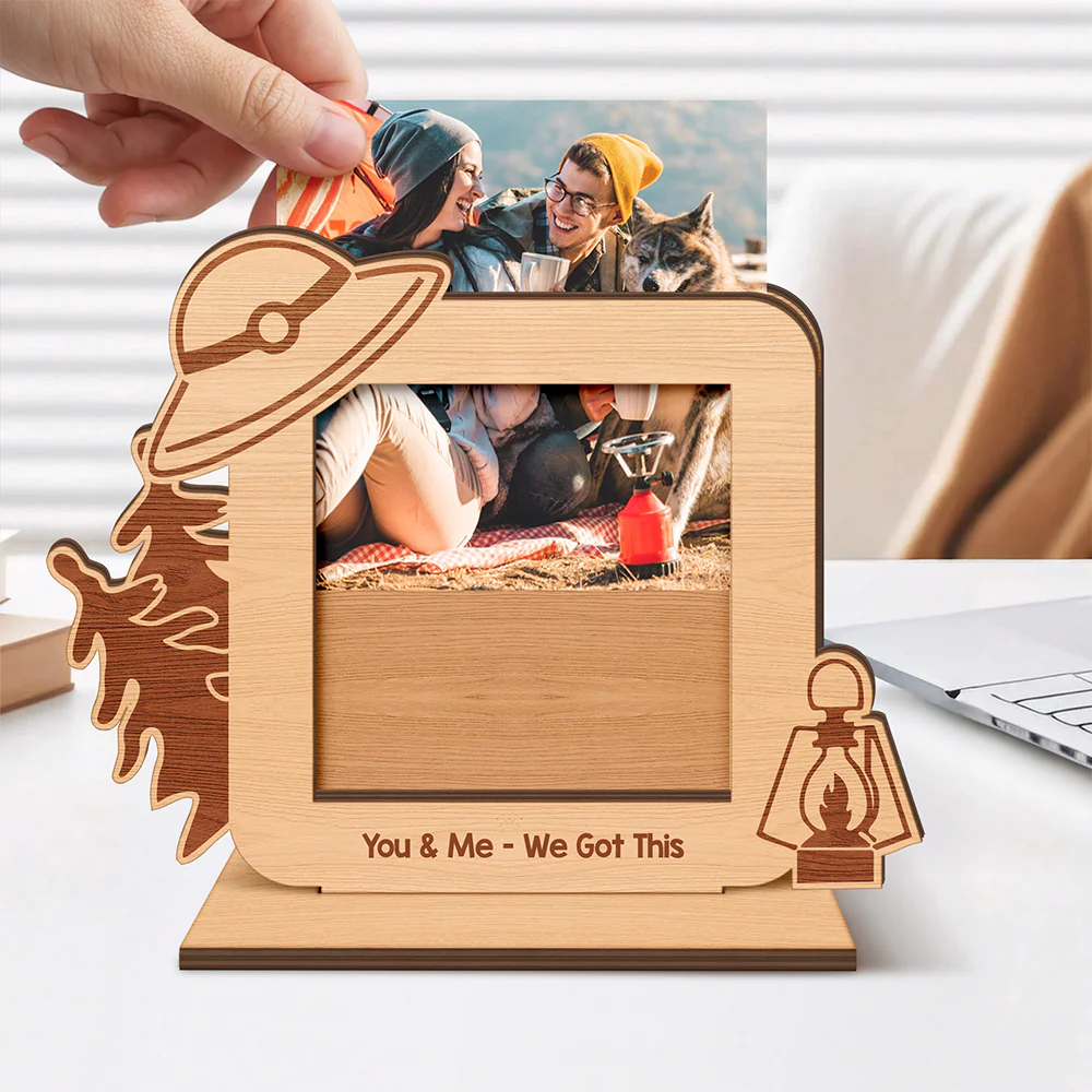 Camping Wooden Photo Frame – Replaceable Picture Vacation Frame HA75 892758 - Image 2