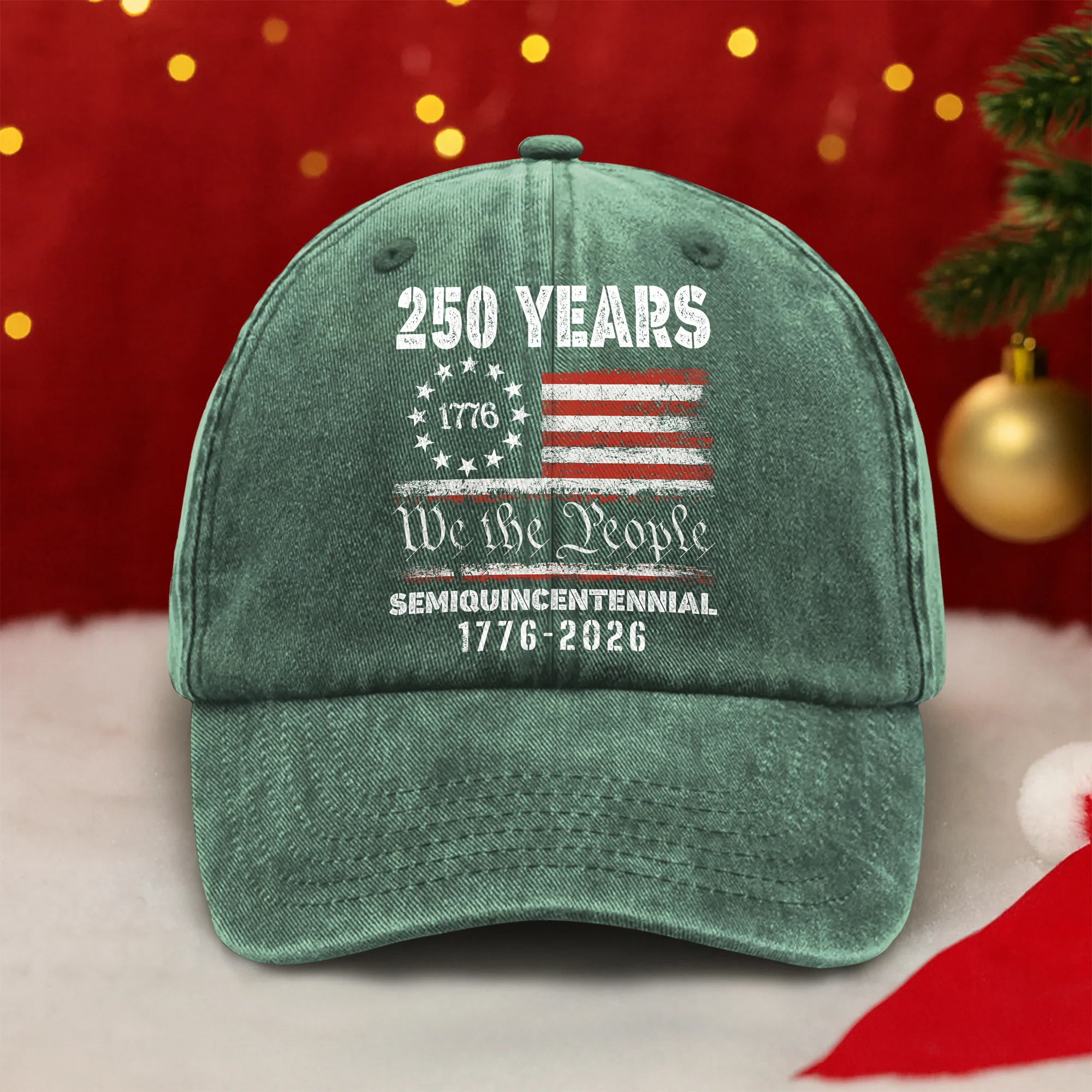 Celebrate Our America 250th Anniversary United States Washed Denim Baseball Cap HA75 897414 - Image 3