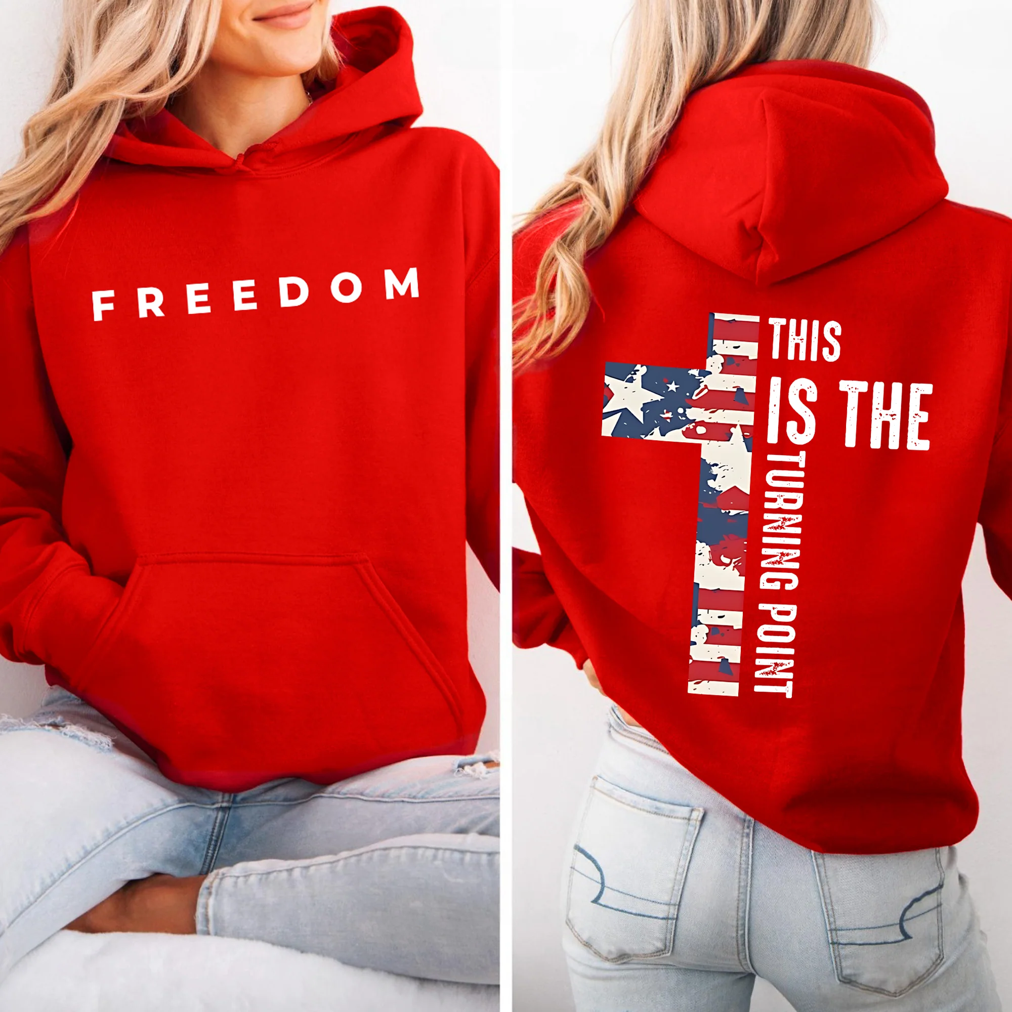 Charlie Kirk Freedom This is The Turning Point Front & Back Shirt HA75 897916 - Image 3