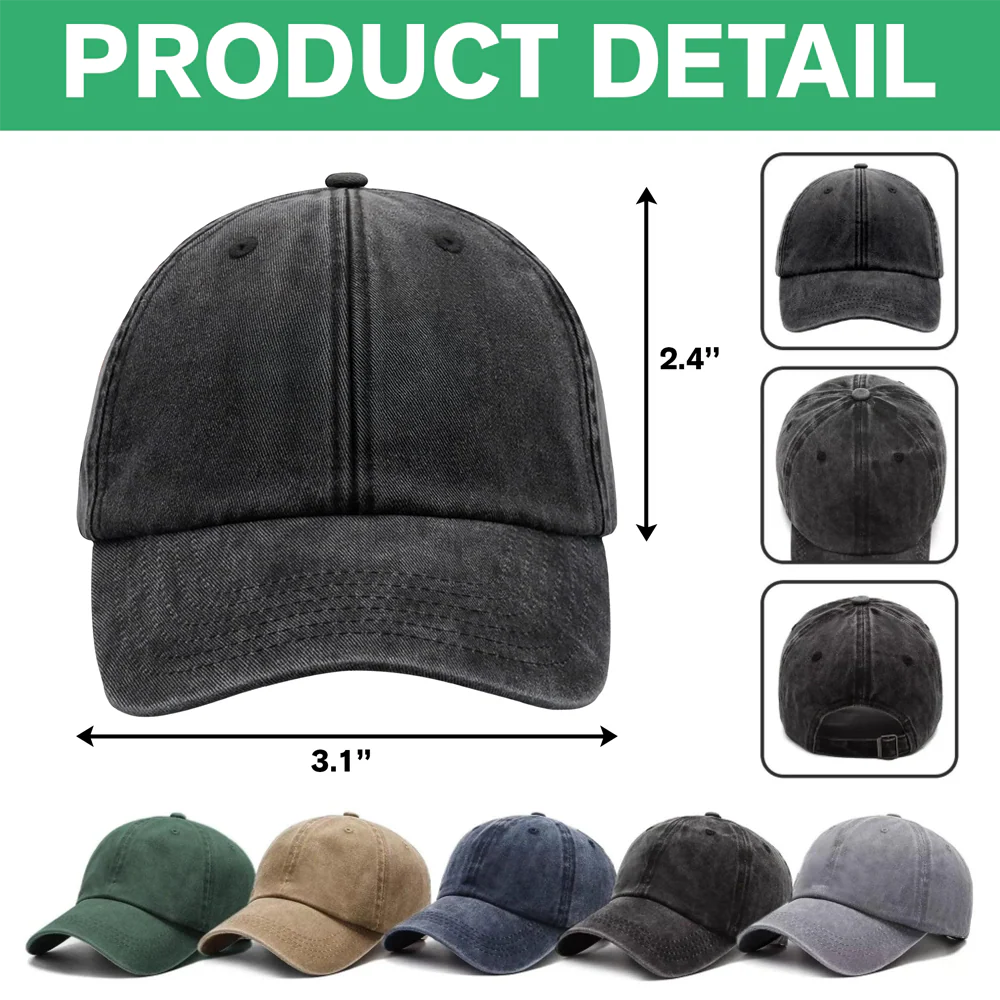 Charlie Kirk Memorial Washed Denim Baseball Cap HA75 64462 - Image 7