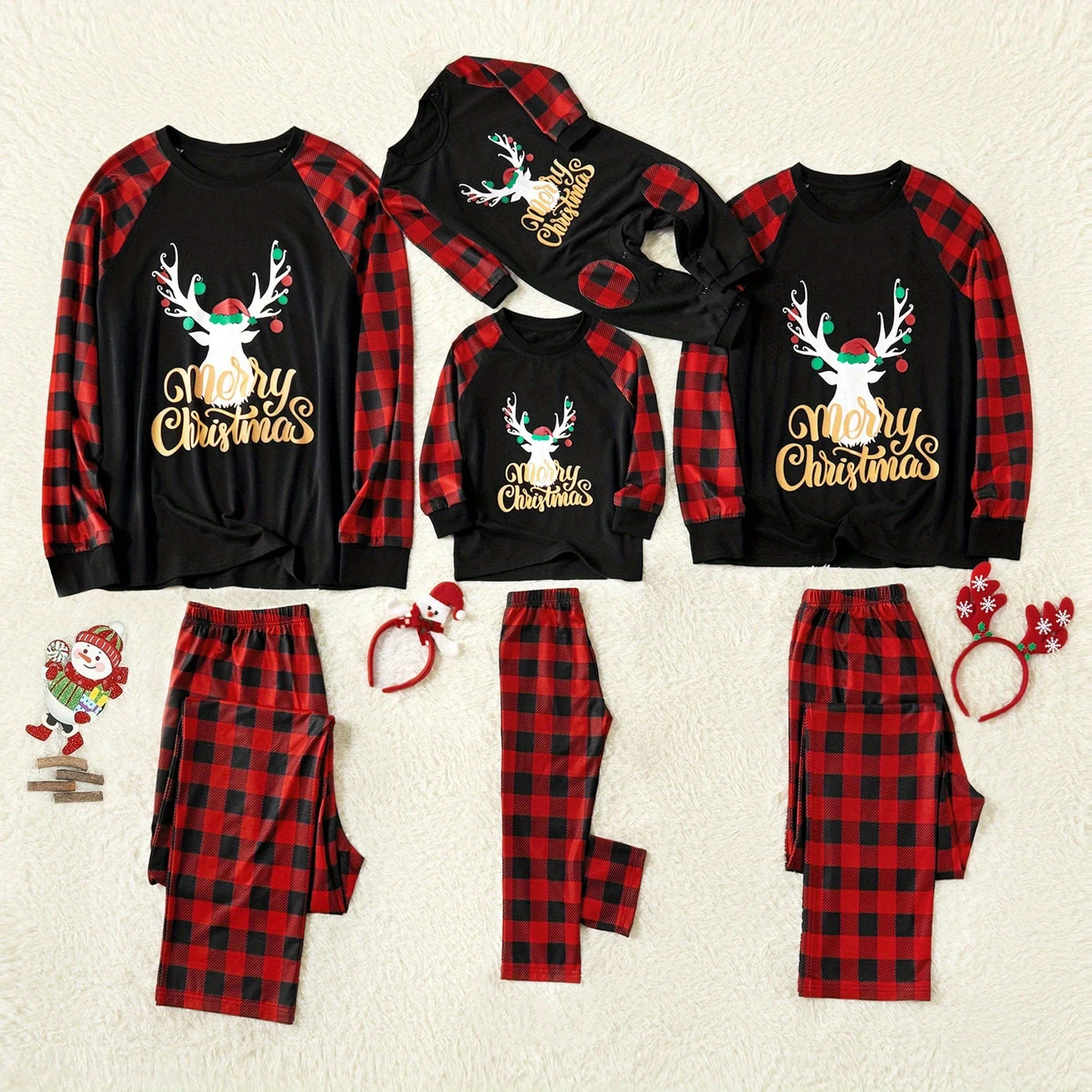 Cozy Family Matching Crew Neck Long Sleeve Sets Christmas Gift HA75 - Image 11