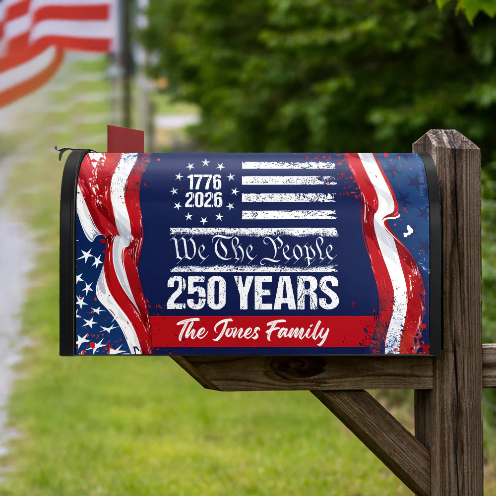 Custom 250 Years USA 250th Birthday 1776-2026 Eagle Mailbox Cover Gift for Family HA75 898946 - Image 4
