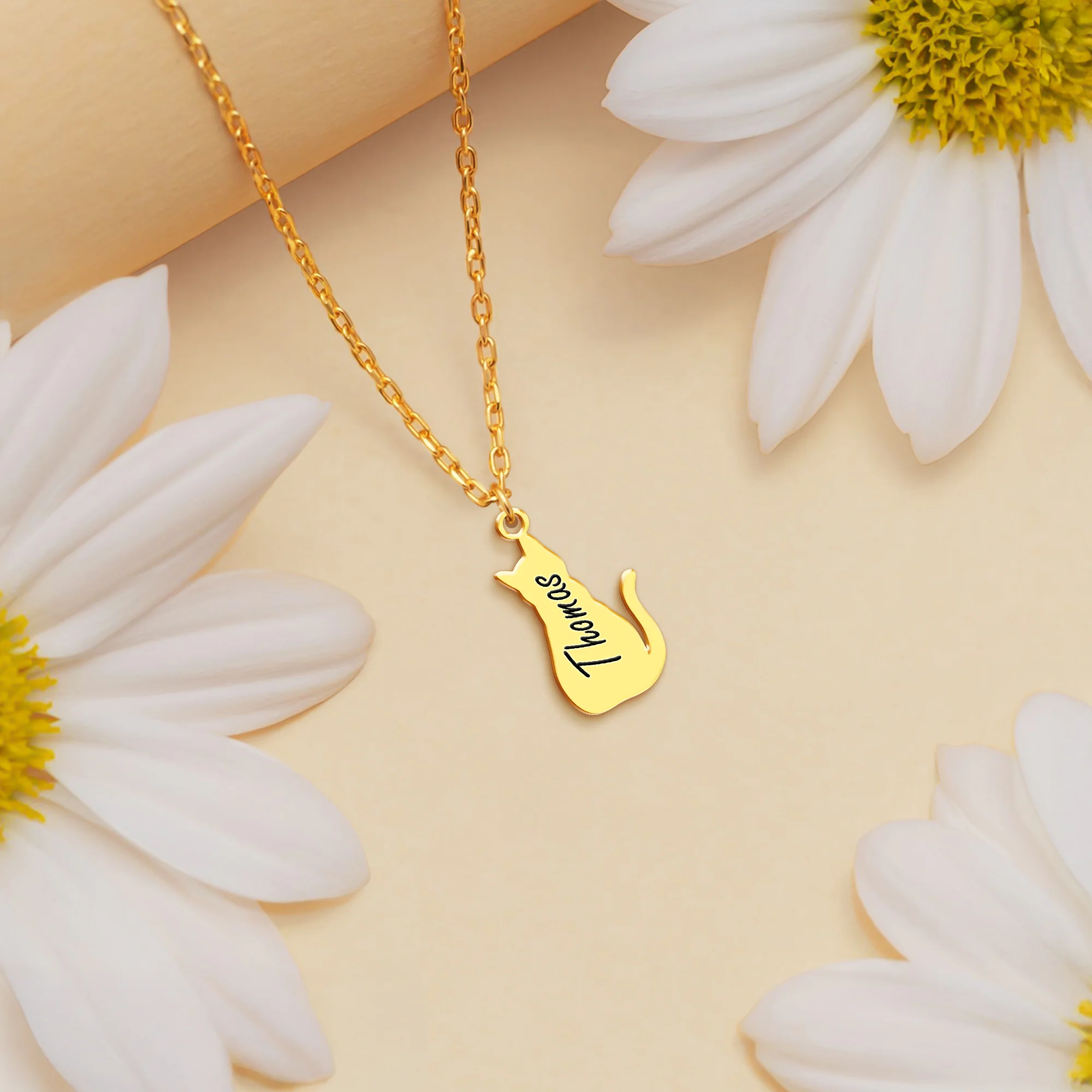 Custom Cat Name Personalized Shape Necklace Gift For Cat Lovers HA75 892802 - Image 4