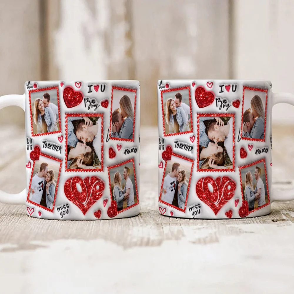 Custom Couple Photo I Love You 3D Inflated Mug Valentine Gift HA75 891780 - Image 4