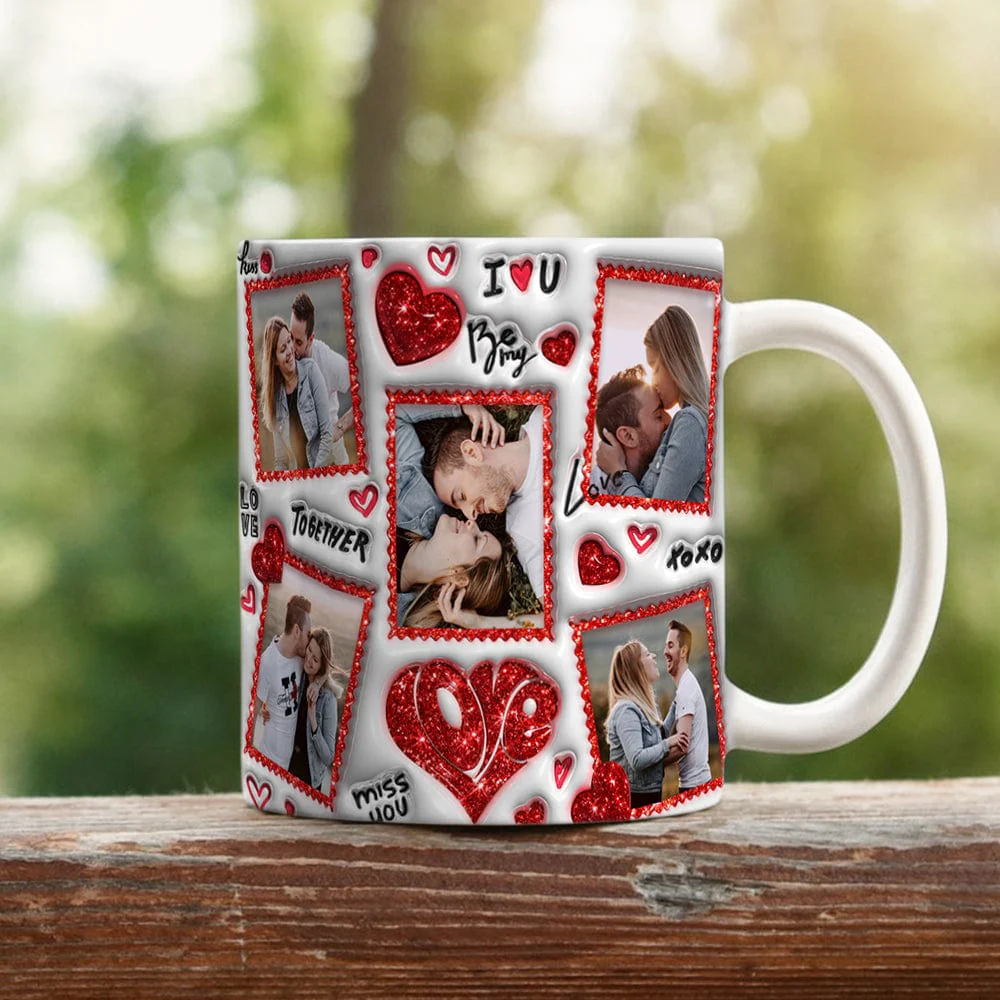 Custom Couple Photo I Love You 3D Inflated Mug Valentine Gift HA75 891780 - Image 6