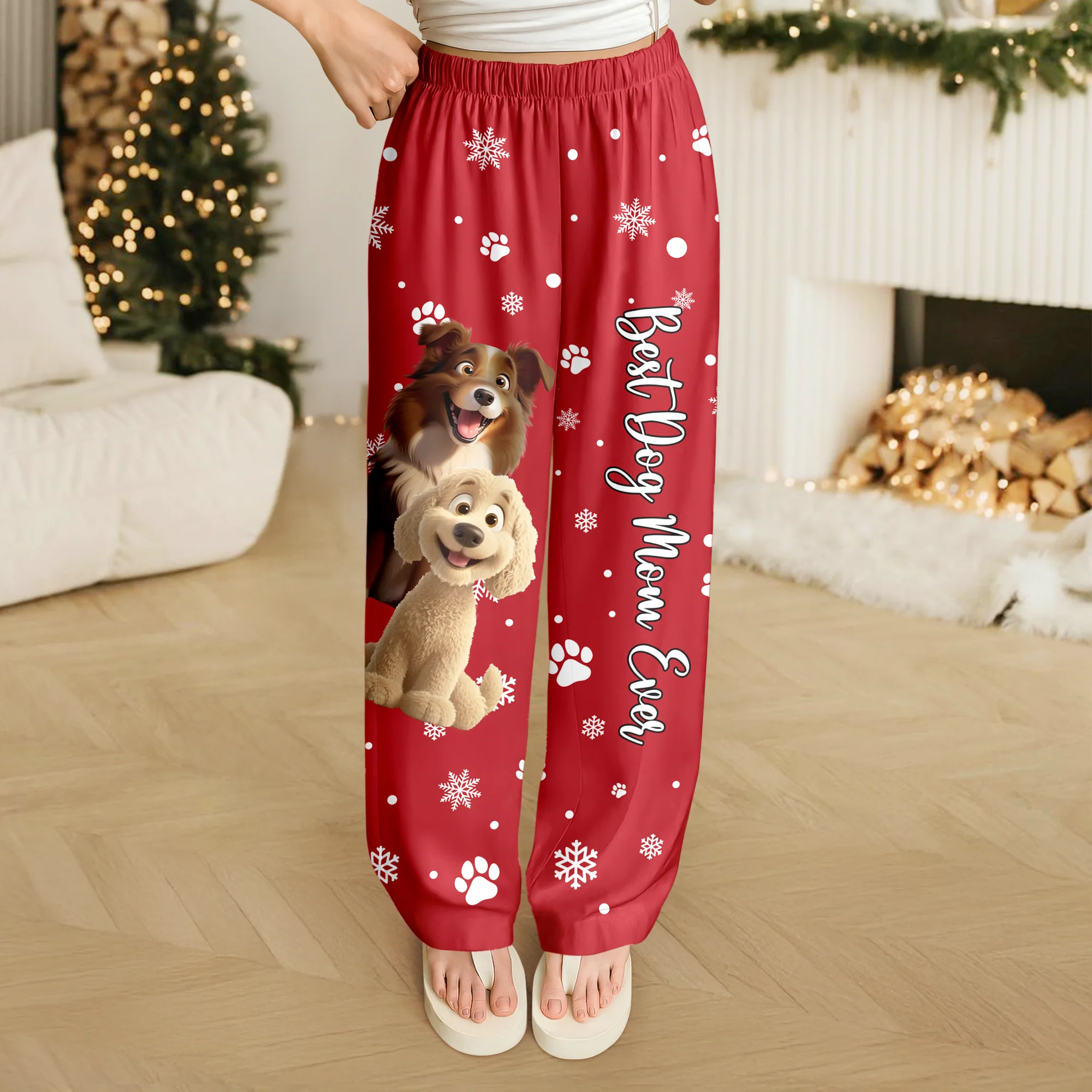Custom Cute 3D Dog Dog Best Dad Ever, Best Dog Mom Ever Sweatpants HA75 898190 - Image 4