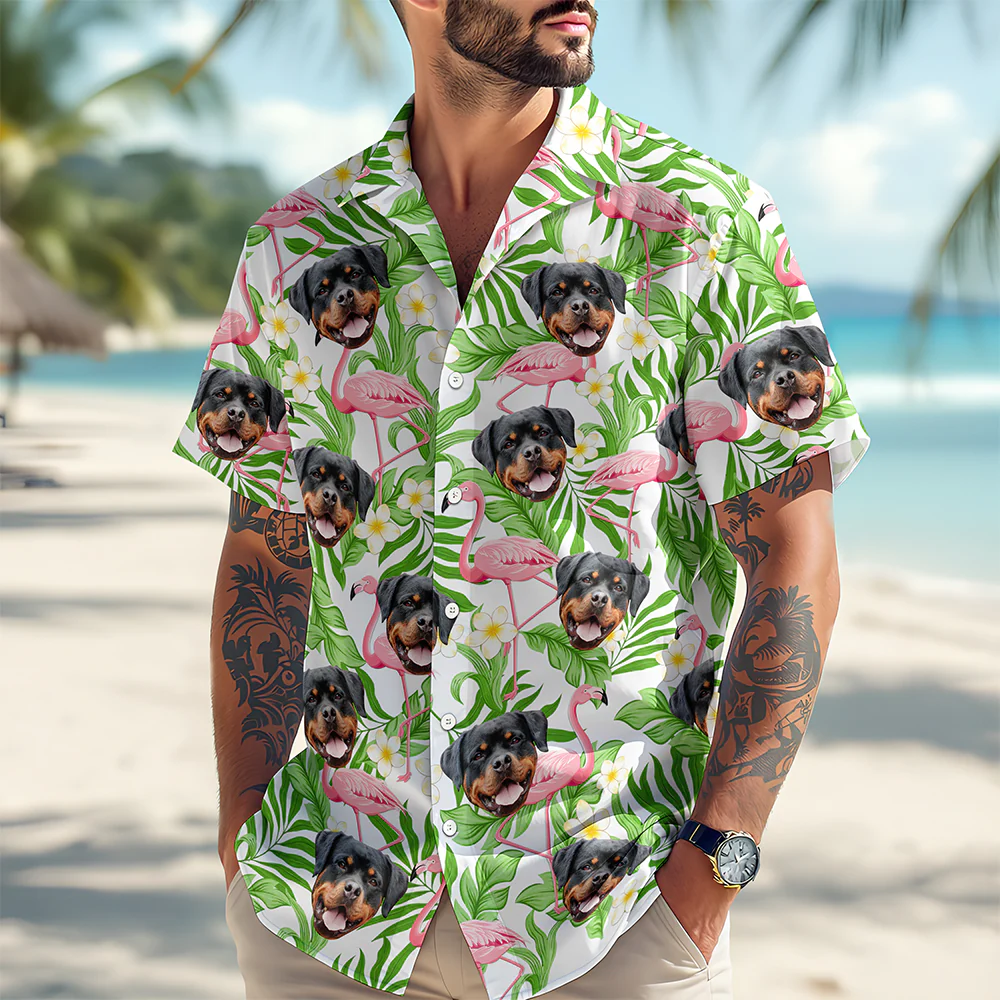 Custom Dog Cat Face Hawaii Shirt Personalized Aloha Shirt HA75 921120 - Image 2