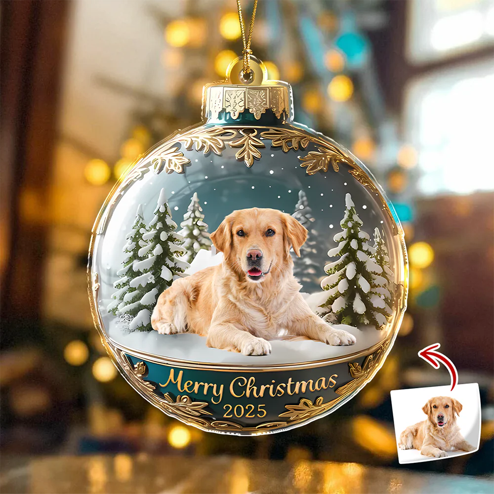 Custom Dog Cat Photo Acrylic Ornament Christmas Gift For Dog Cat Lovers HA75 898378 - Image 5