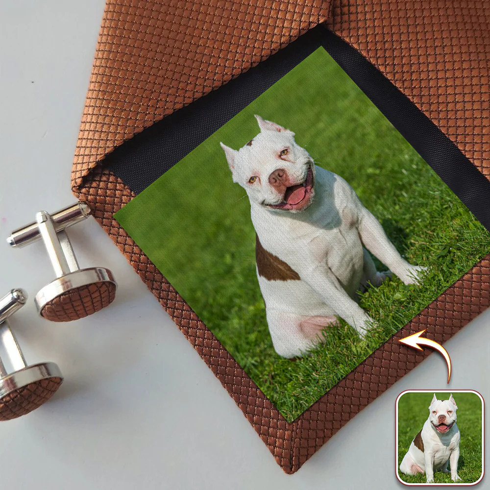 Custom Dog Cat Photo Tie Patch For Men Gift For Pet Lovers HA75 897898 - Image 3