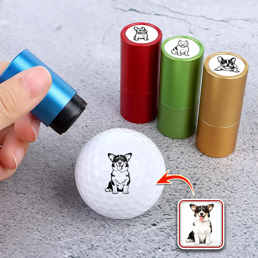 Custom Dog Photo Golf Ball Stamp Box, Golf Club Gift, Golf Lovers Gift HA75 898550 - Image 3