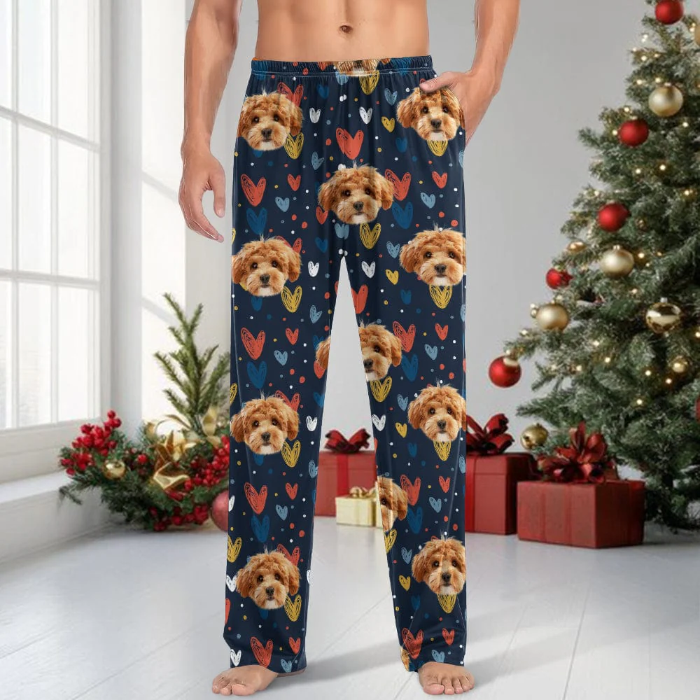 Custom Face Couple, Family, Dog, Cat Pants Christmas, Valentine Gift TA29 HA75 888717 - Image 4