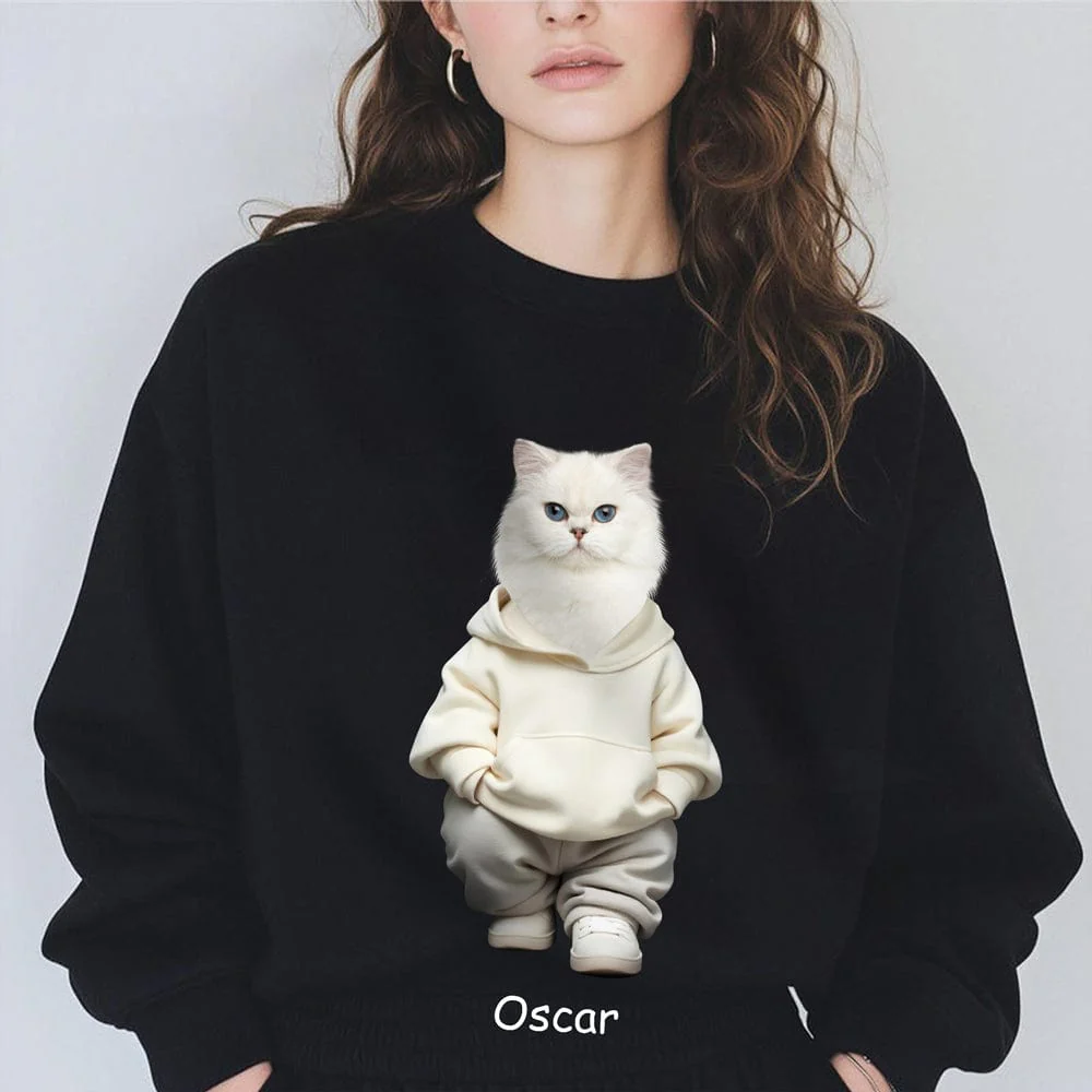 Custom Face Cute Cat Dark Shirt Gift For Cat Lovers HA75 891814 - Image 4