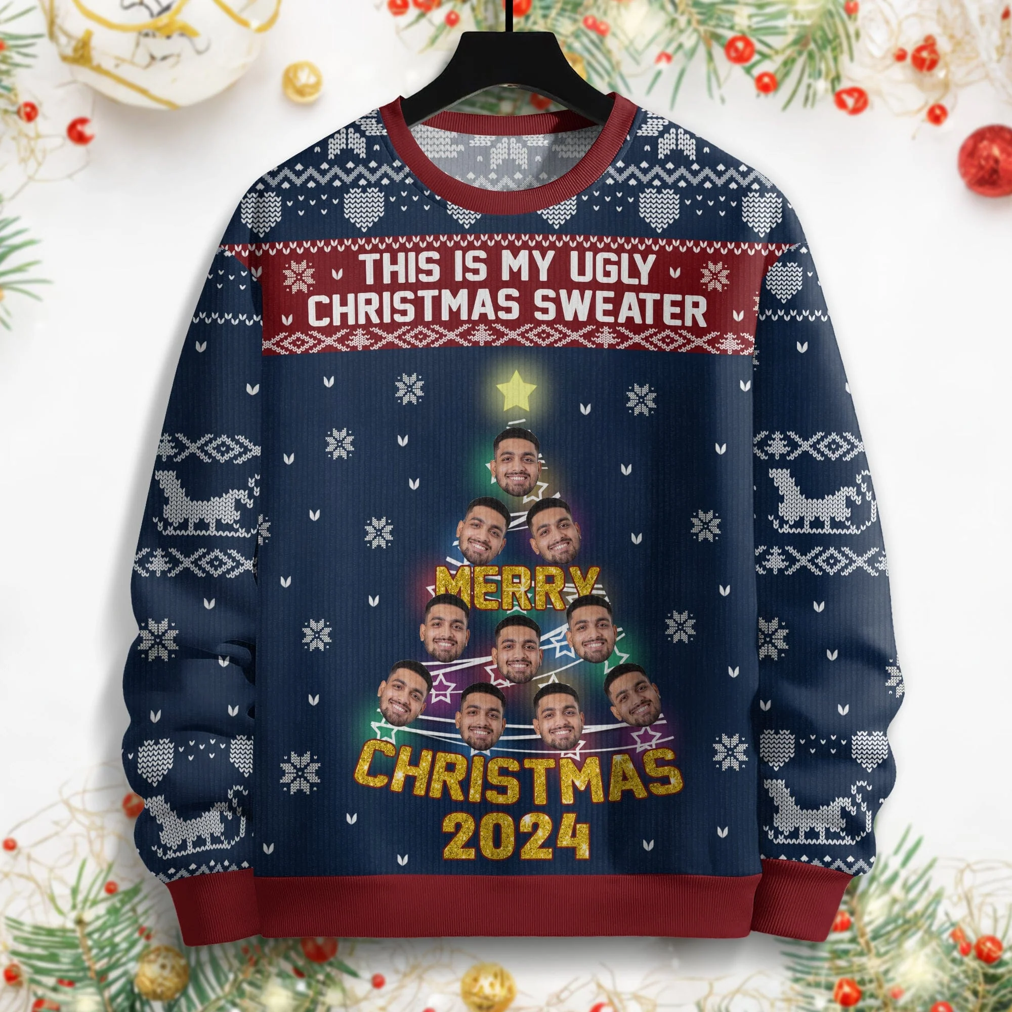 Custom Face This Is My Ugly Christmas Ugly Sweater HA75 891418 - Image 3