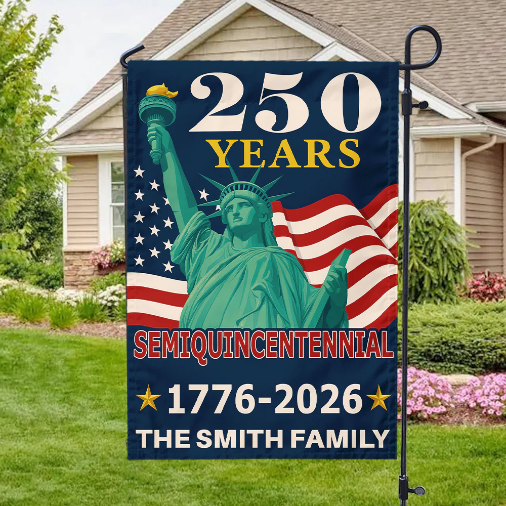 Custom Family Name 250 Years America 1776-2026 Semiquincentennial Garden Flag HA75 898324 - Image 6