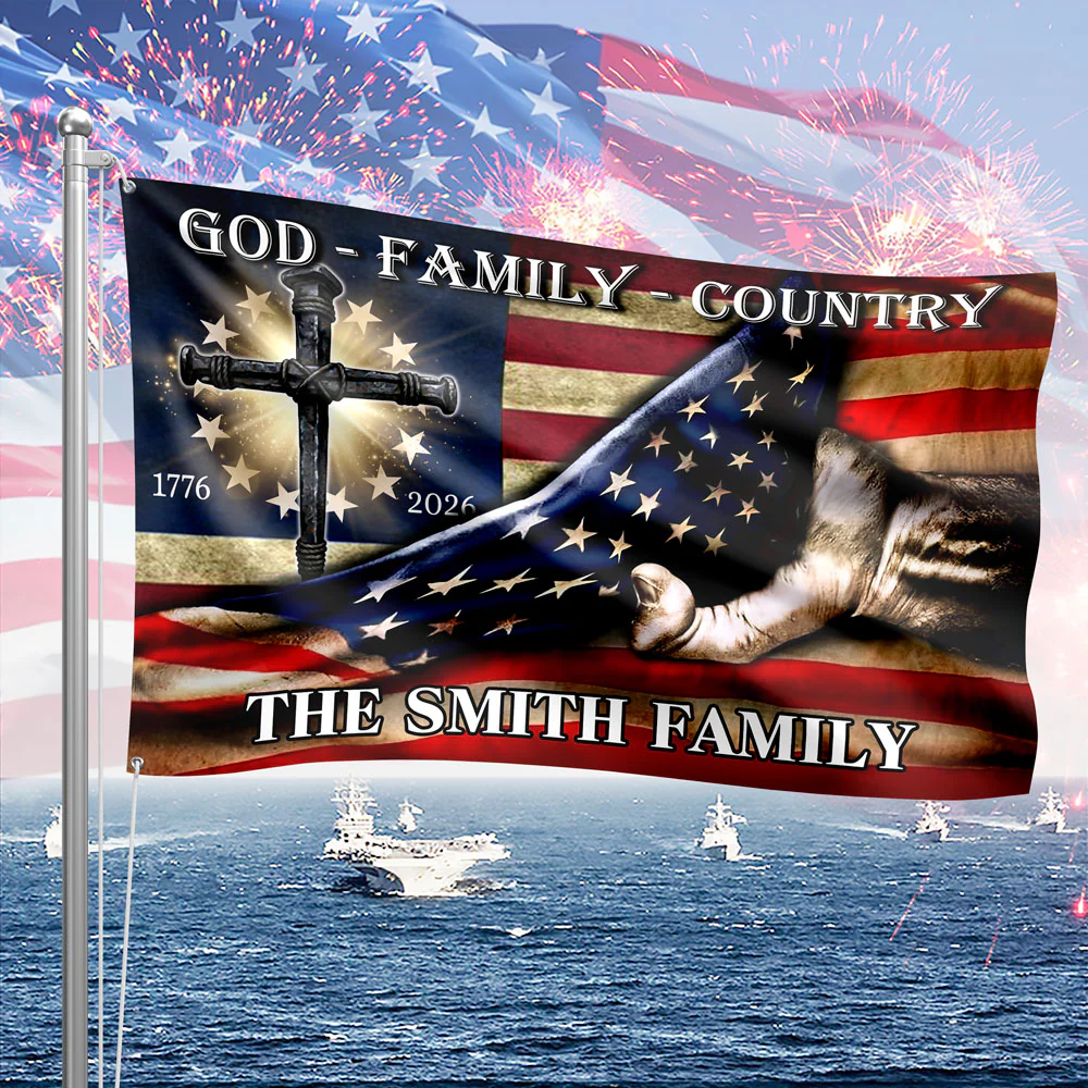 Custom Family Name 250 Years of Blessing 1776 - 2026 Banner House Flag HA75 920378