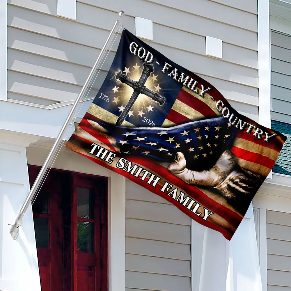 Custom Family Name 250 Years of Blessing 1776 - 2026 Banner House Flag HA75 920378 - Image 5