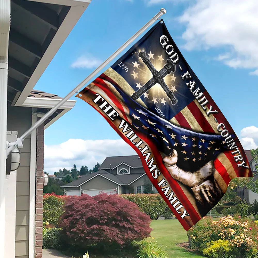 Custom Family Name 250 Years of Blessing 1776 - 2026 Banner House Flag HA75 920378 - Image 6