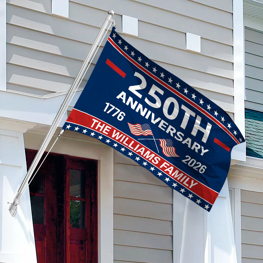 Custom Family Name 250th Anniversary 1776-2026 House Flag HA75 921142 - Image 2