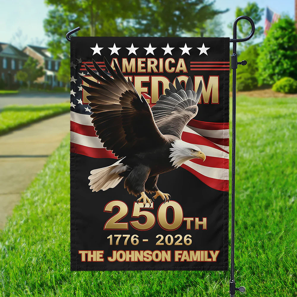 Custom Family Name 250th U.S. Independence Anniversary Personalized Garden Flag HA75 898772 - Image 6