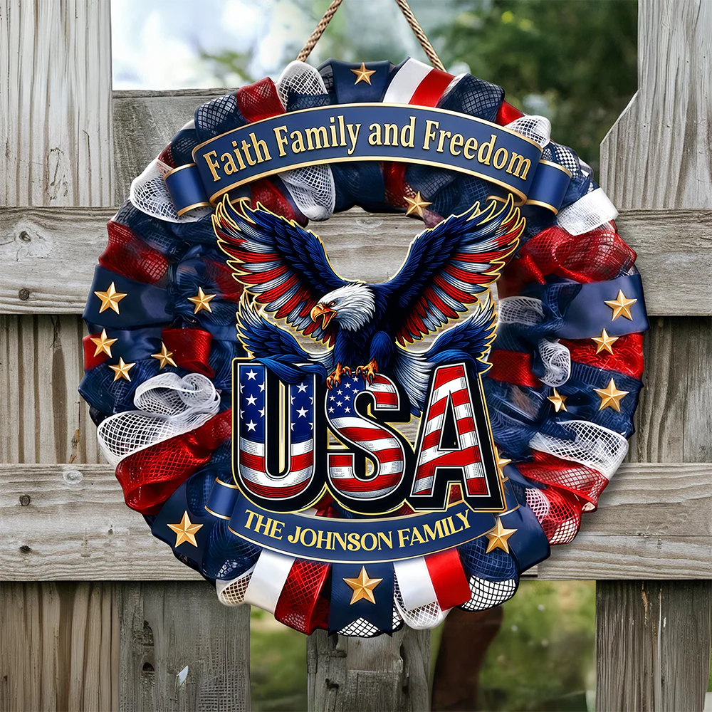 Custom Family Name Faith, Family & Freedom 250 Years America Door Sign HA75 920760 - Image 4